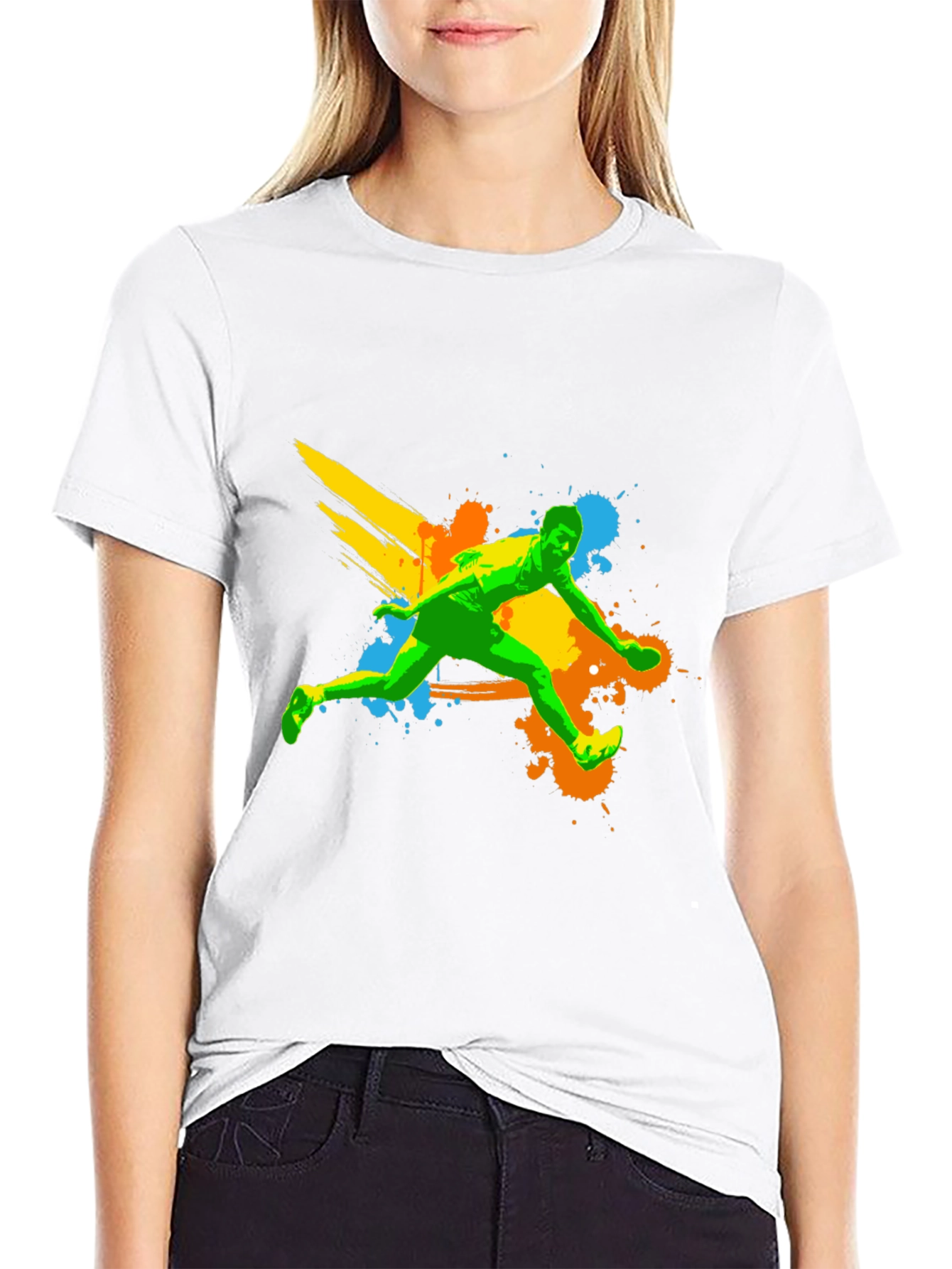 Vibrant Athlete Graphic T-Shirt