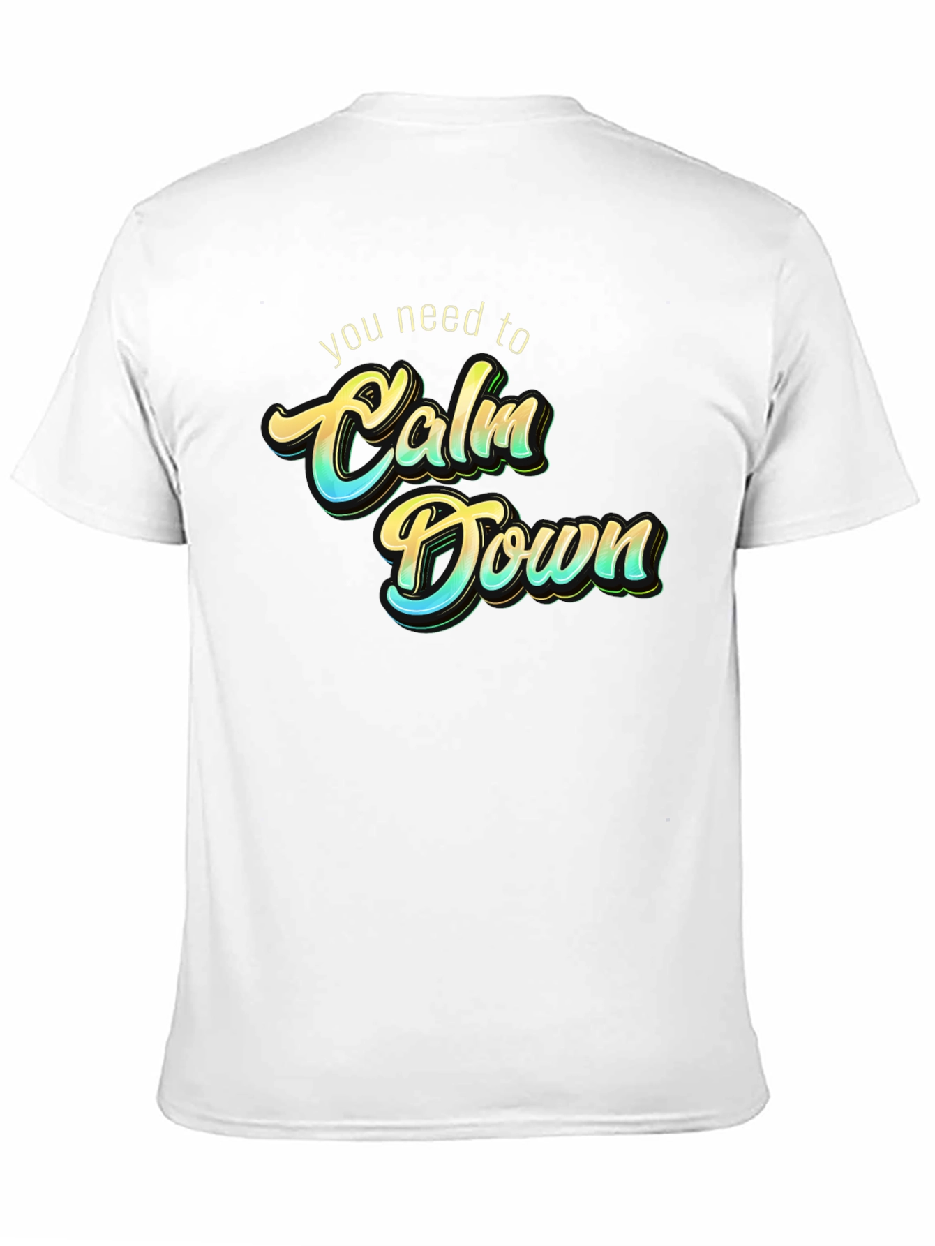 Calm Down Graphic Tee - Trendy Slogan T-Shirt