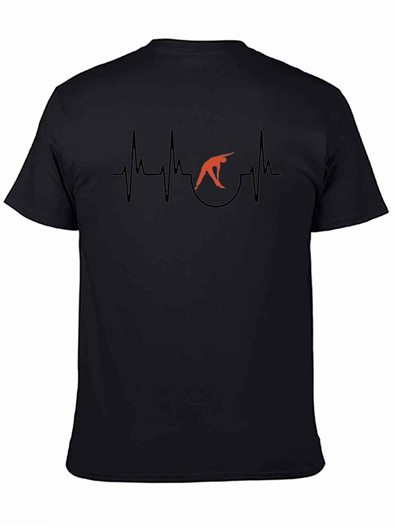Yoga Heartbeat Black Graphic Tee
