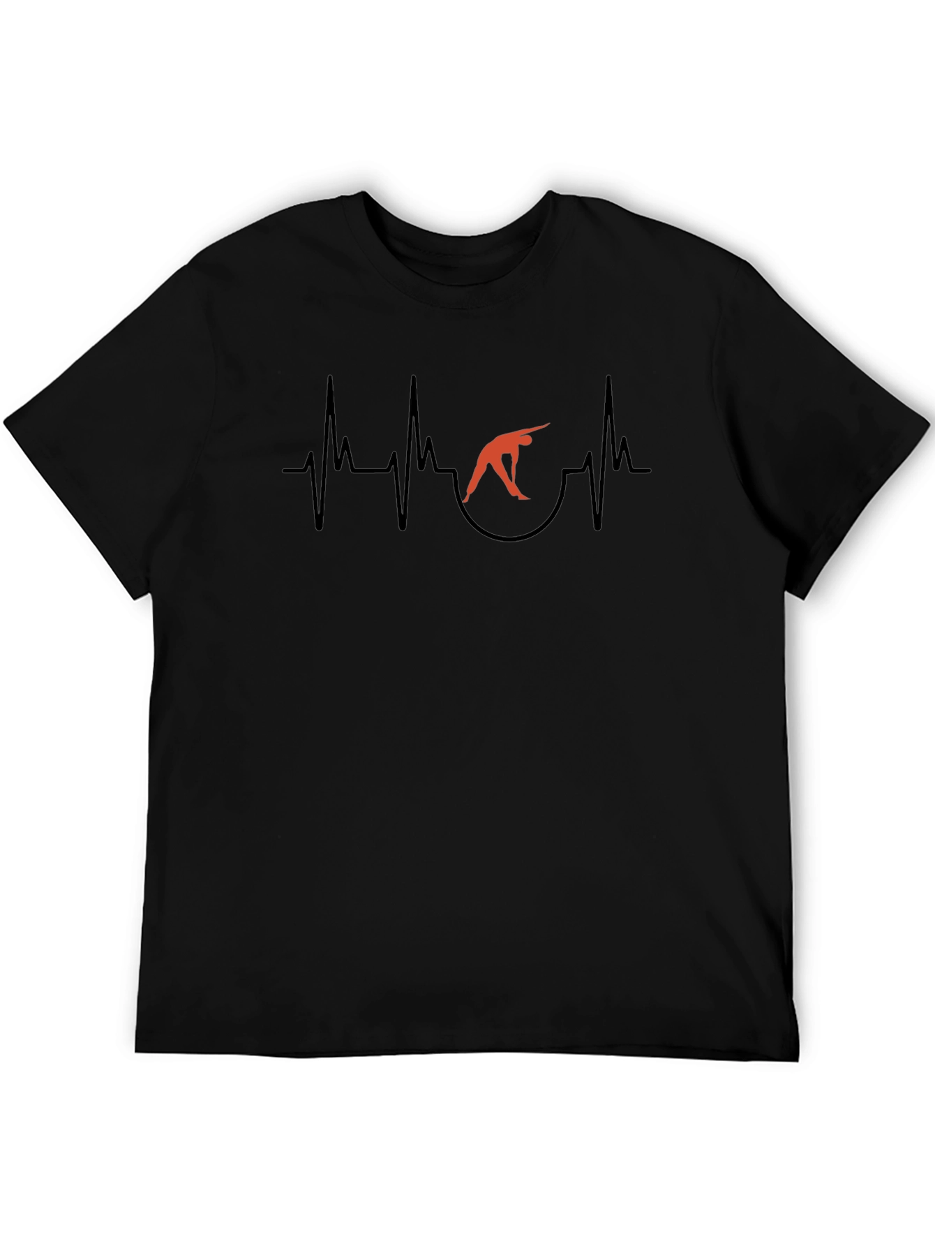 Yoga Heartbeat Black Graphic Tee