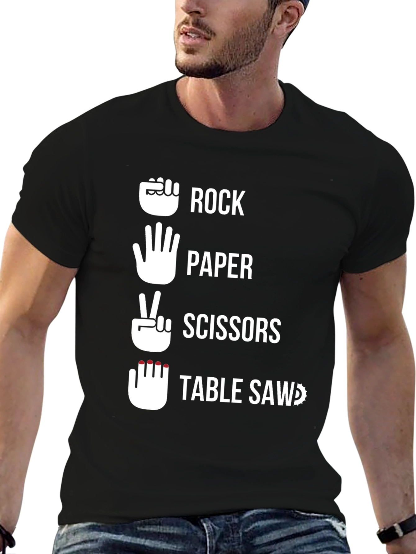 Rock Paper Scissors Table Saw T-Shirt