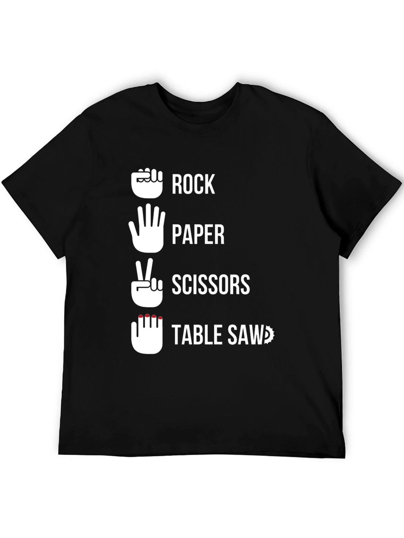 Rock Paper Scissors Table Saw T-Shirt