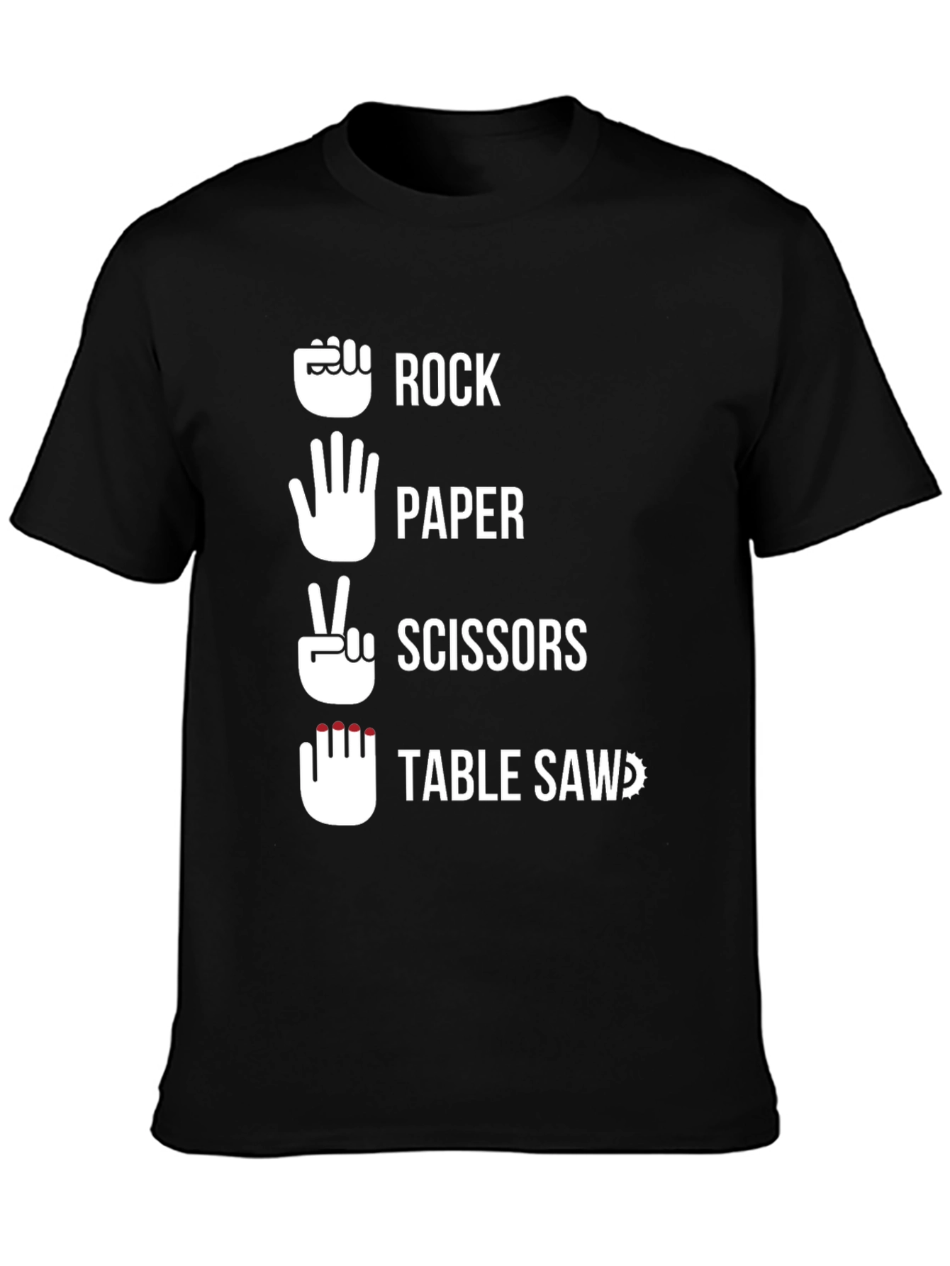 Rock Paper Scissors Table Saw T-Shirt