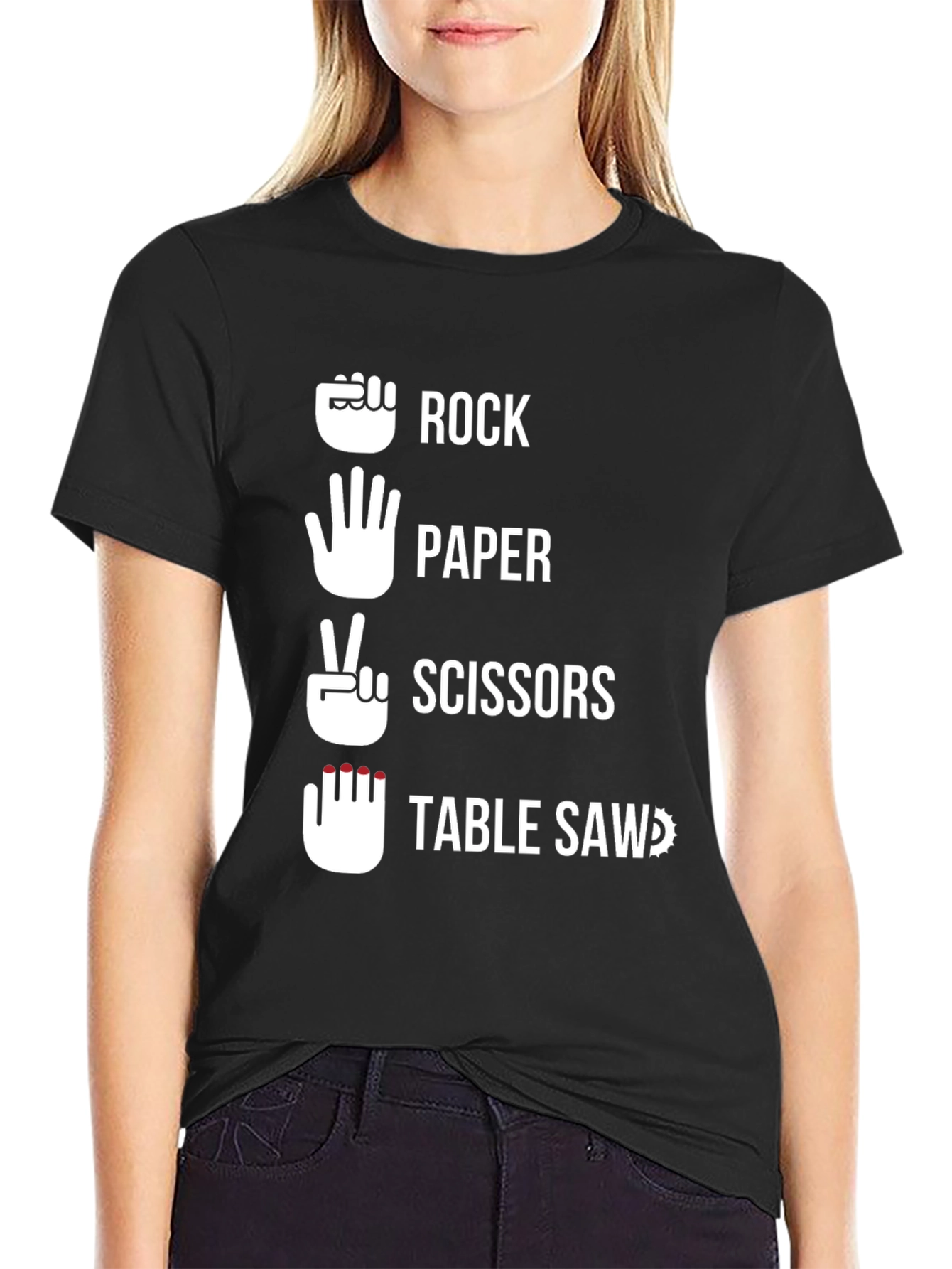 Rock Paper Scissors Table Saw T-Shirt