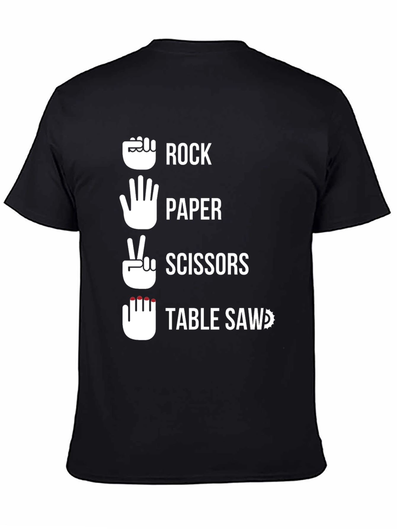 Rock Paper Scissors Table Saw T-Shirt
