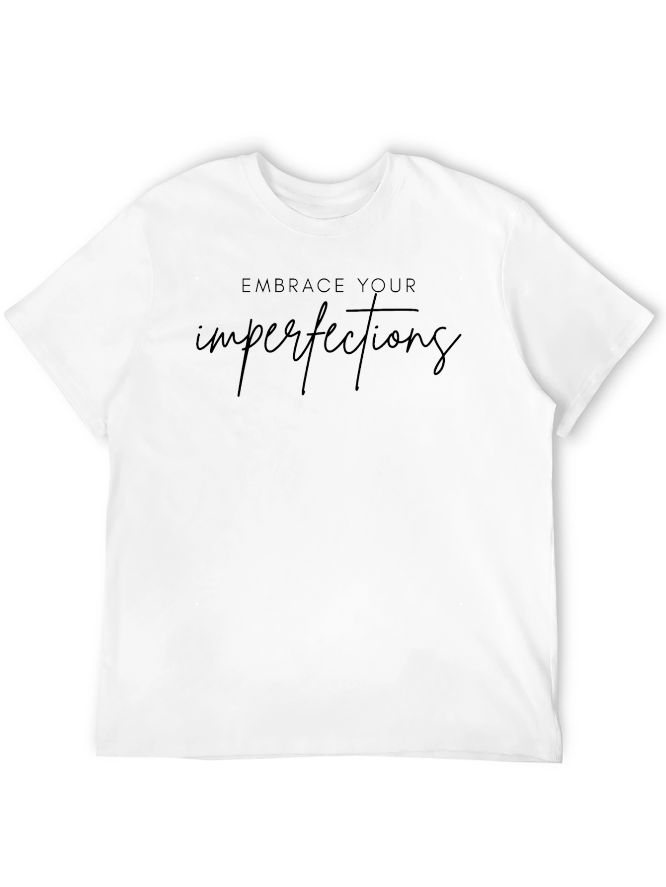 Embrace Your Imperfections Black Graphic Tee