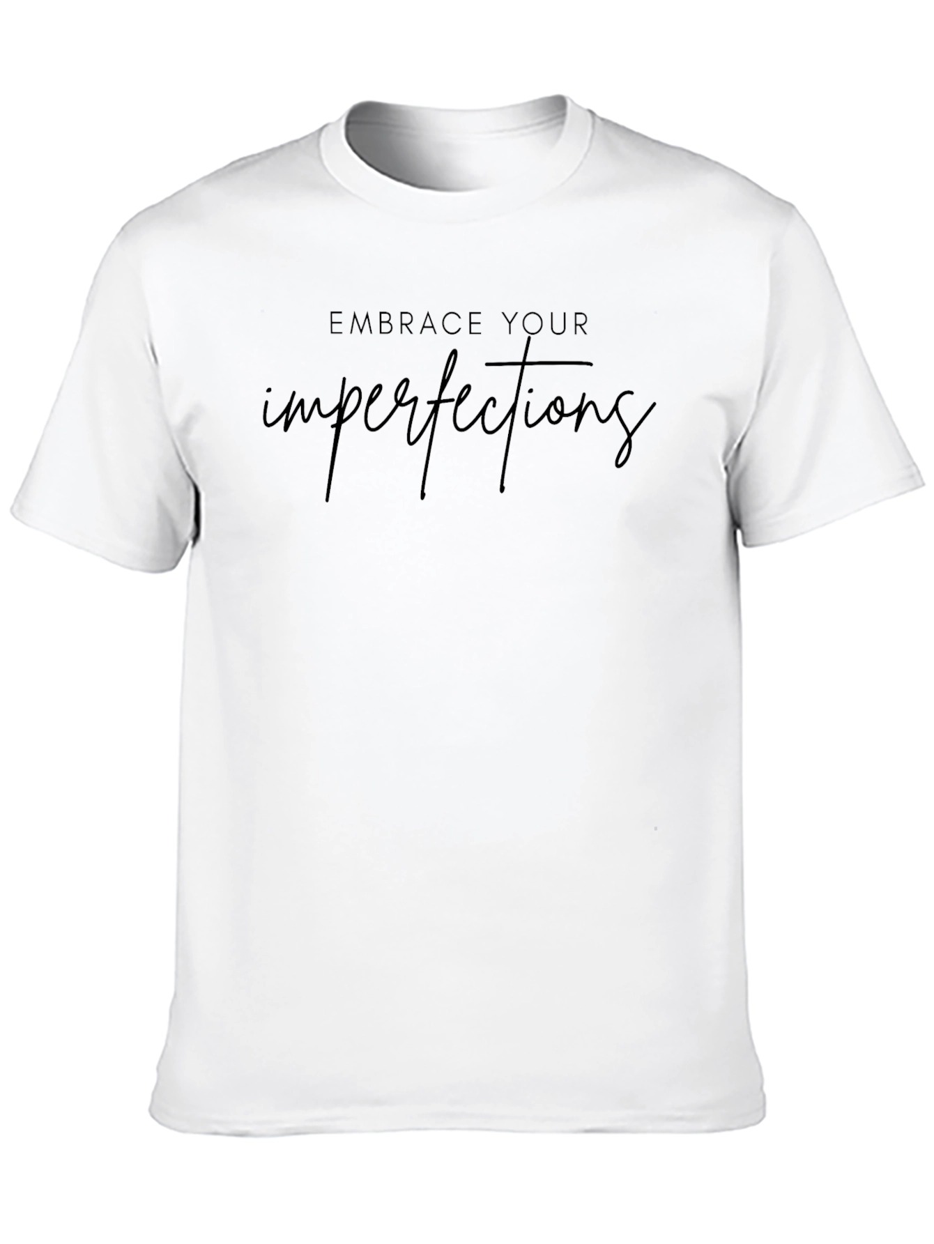Embrace Your Imperfections Black Graphic Tee