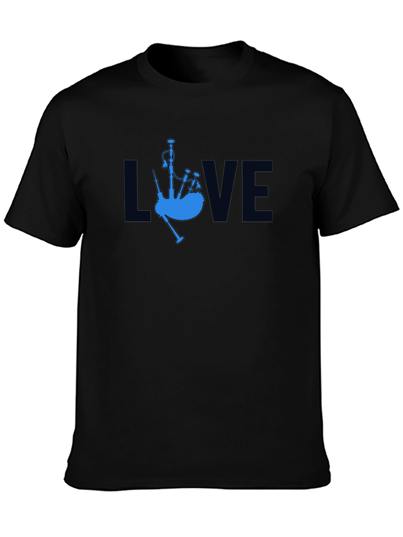 Love Bagpipes Black T-Shirt