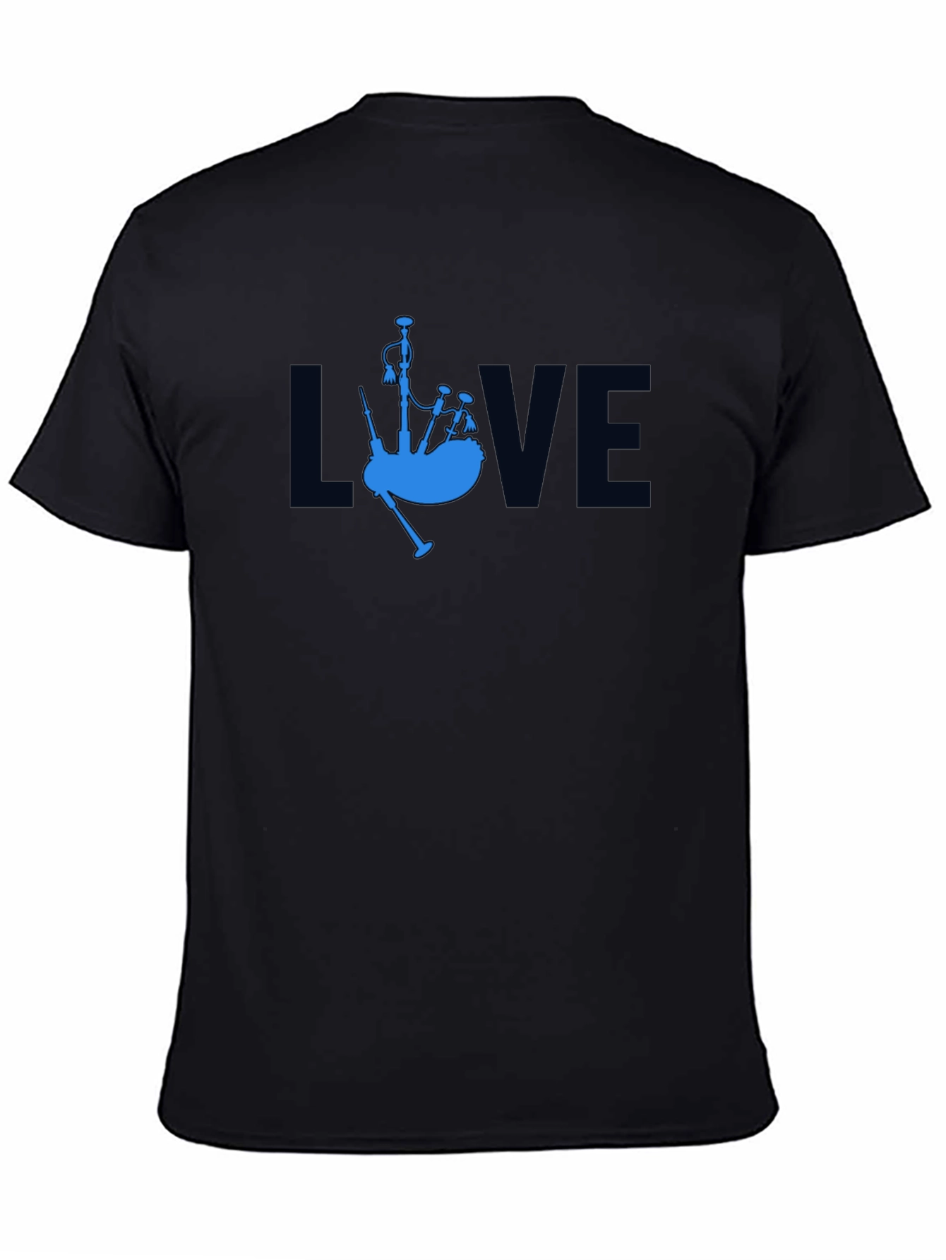Love Bagpipes Black T-Shirt