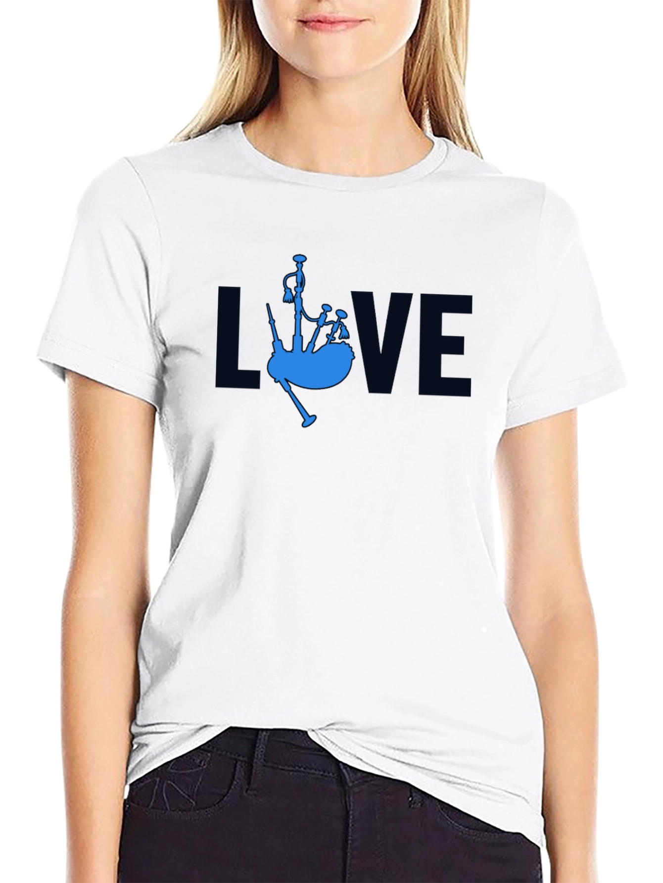 Love Bagpipes Black T-Shirt
