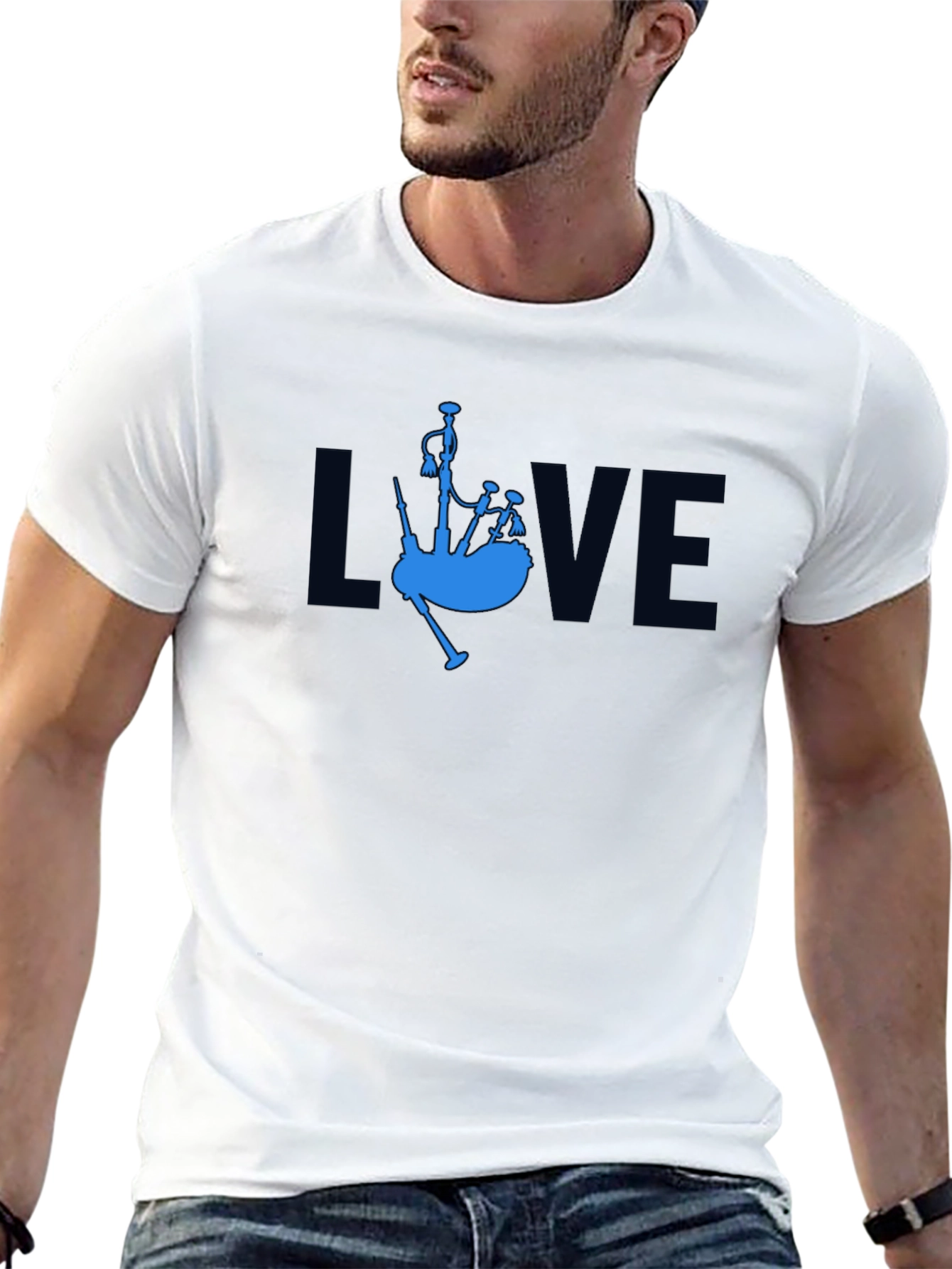 Love Bagpipes Black T-Shirt