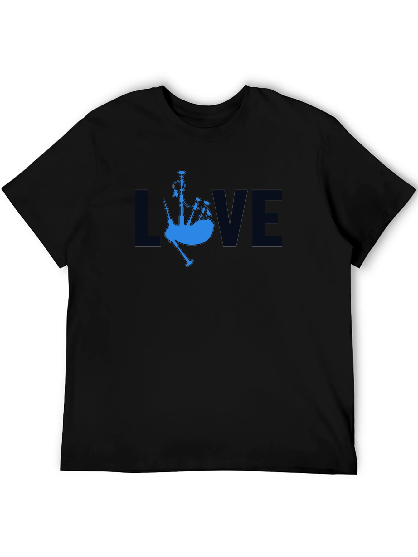 Love Bagpipes Black T-Shirt