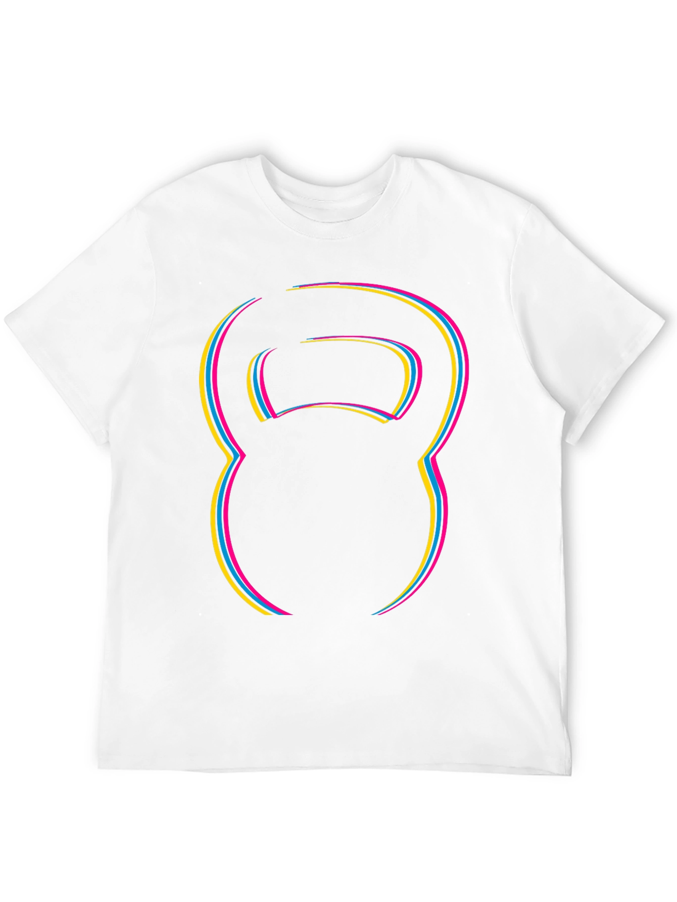 Kettlebell Outline Graphic T-Shirt - Black