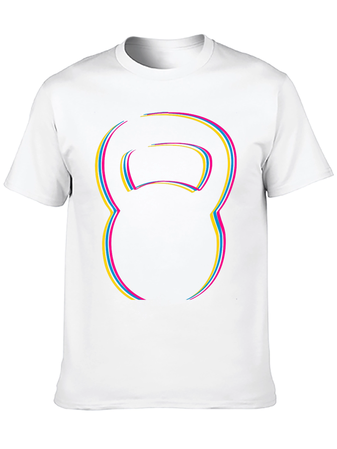 Kettlebell Outline Graphic T-Shirt - Black