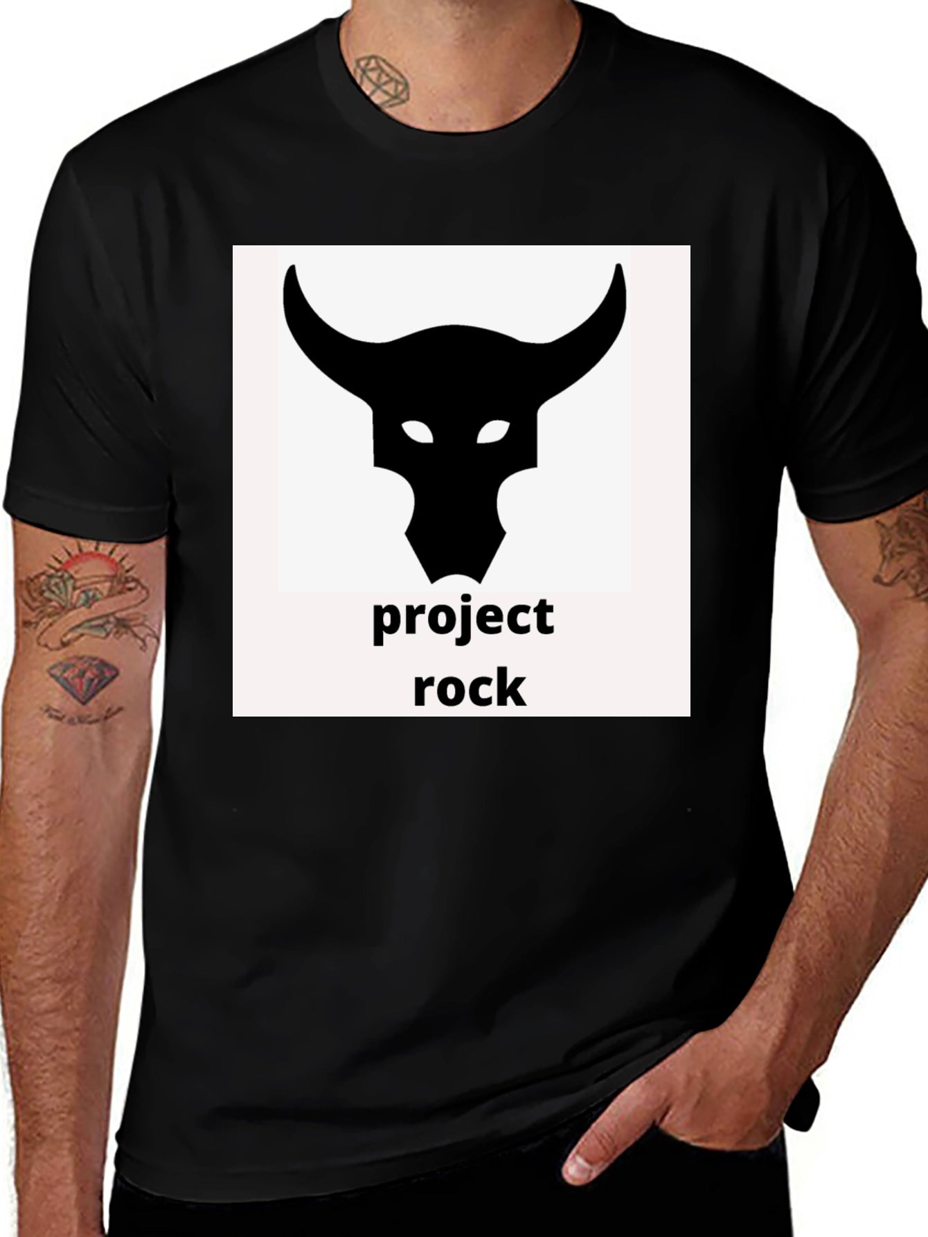 Project Rock Bull T-Shirt Black