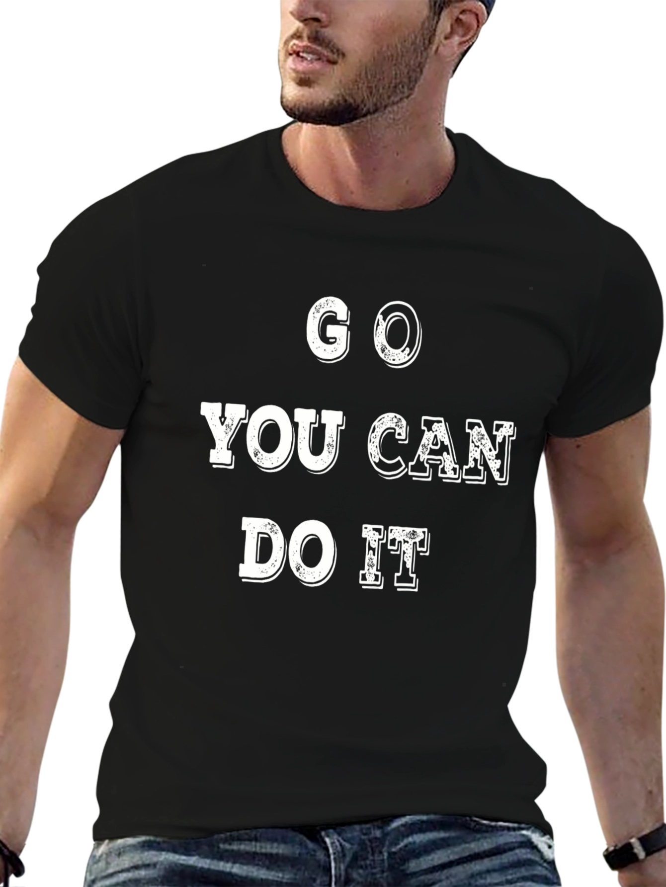 Motivational Graphic Tee - Go You Can Do It