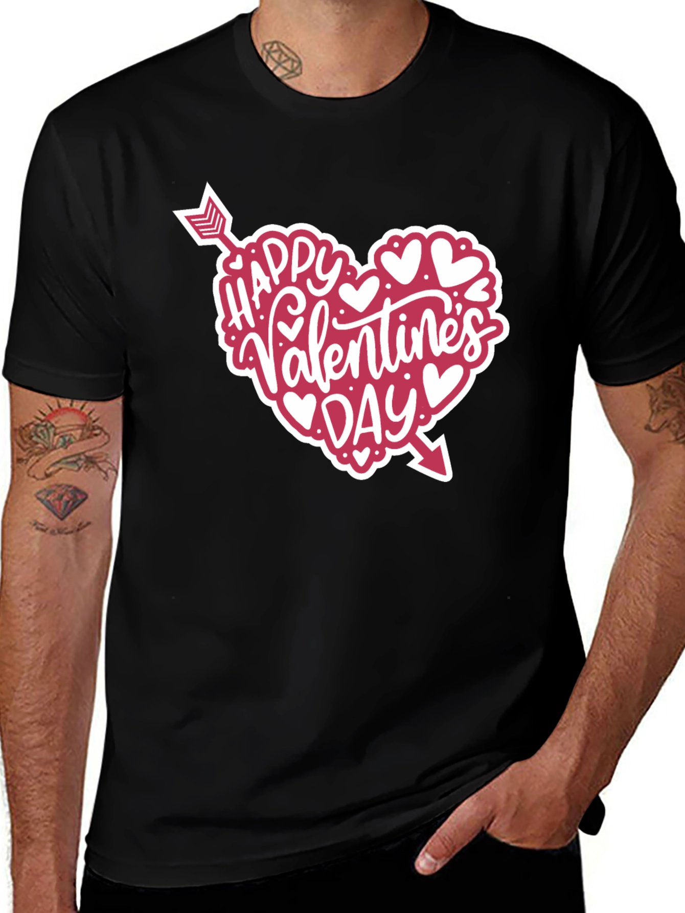 Valentines Day Heart Arrow Graphic Tee