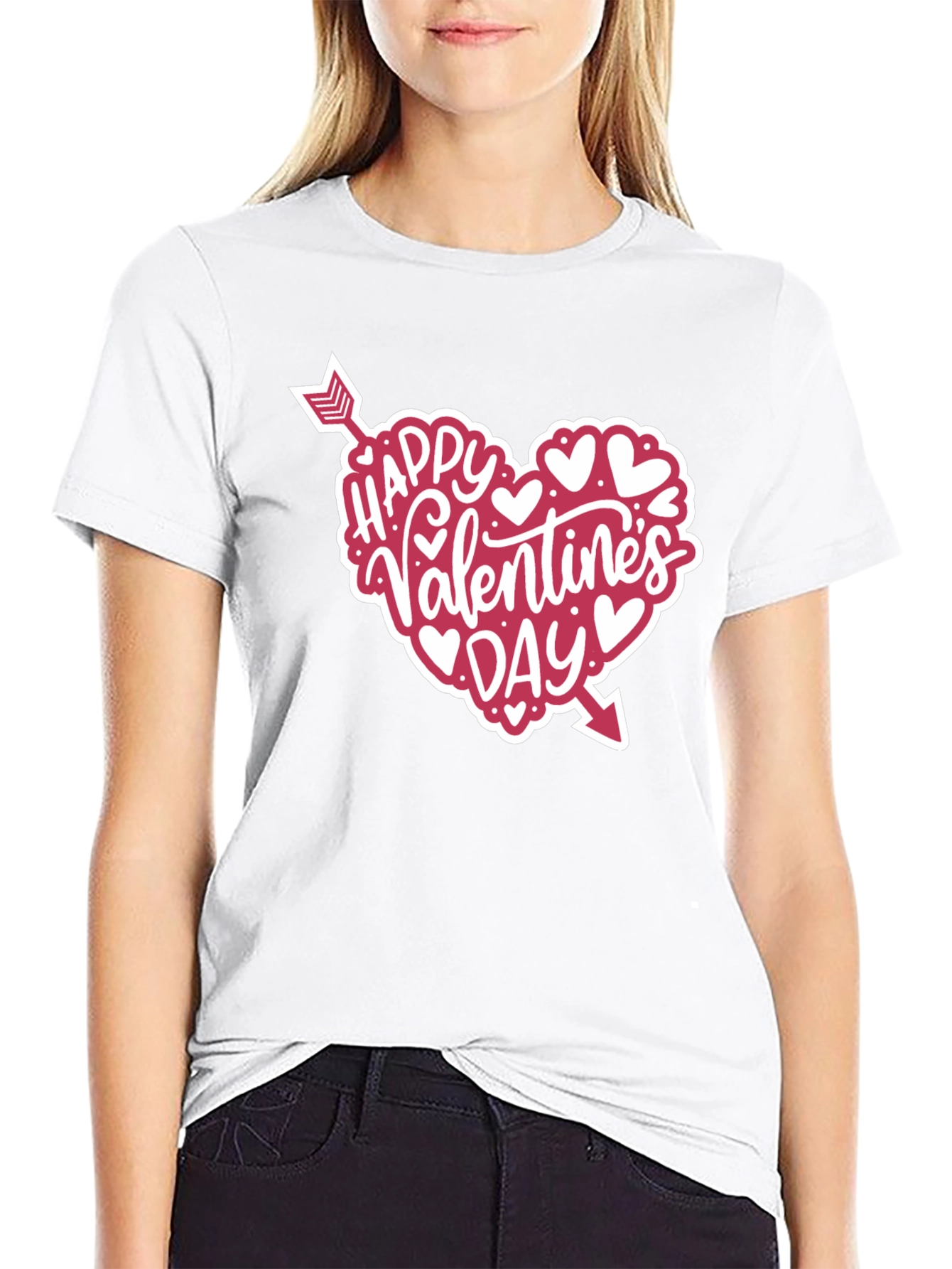 Valentines Day Heart Arrow Graphic Tee