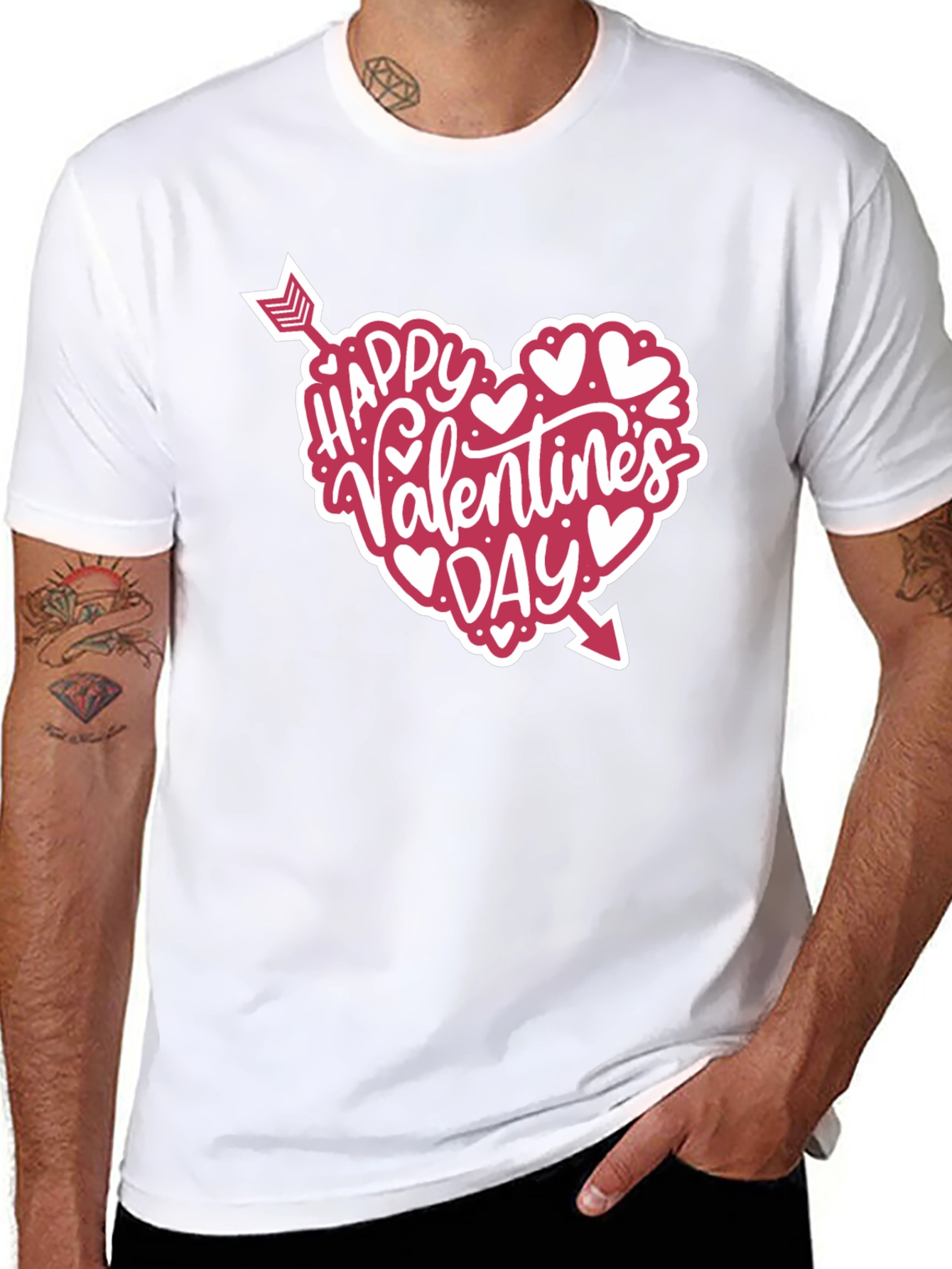 Valentines Day Heart Arrow Graphic Tee