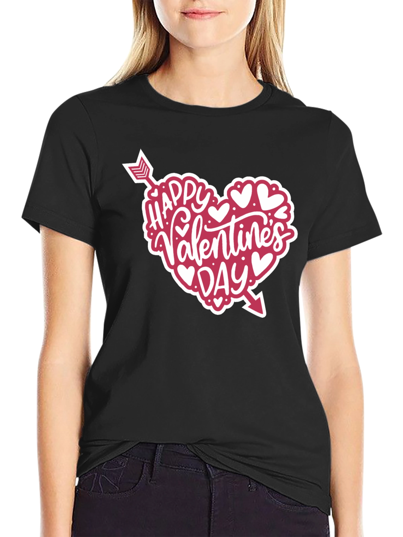 Valentines Day Heart Arrow Graphic Tee