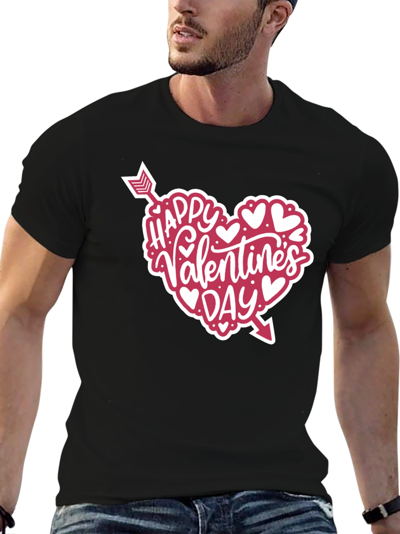 Valentines Day Heart Arrow Graphic Tee