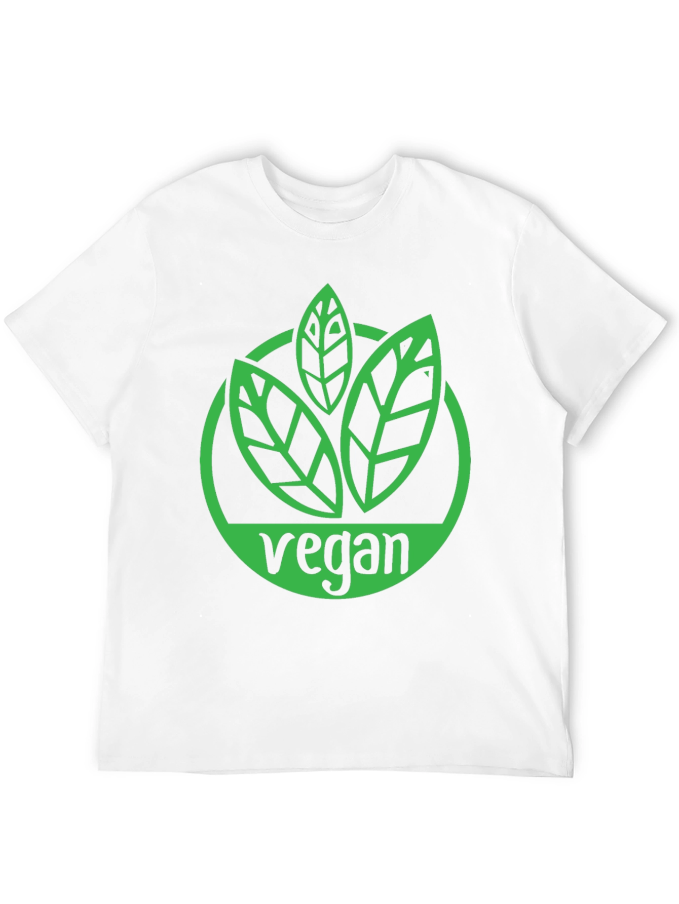 Vegan Graphic Tee - Leaf Logo Black Shirt