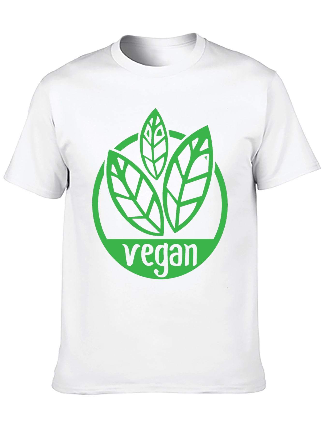 Vegan Graphic Tee - Leaf Logo Black Shirt