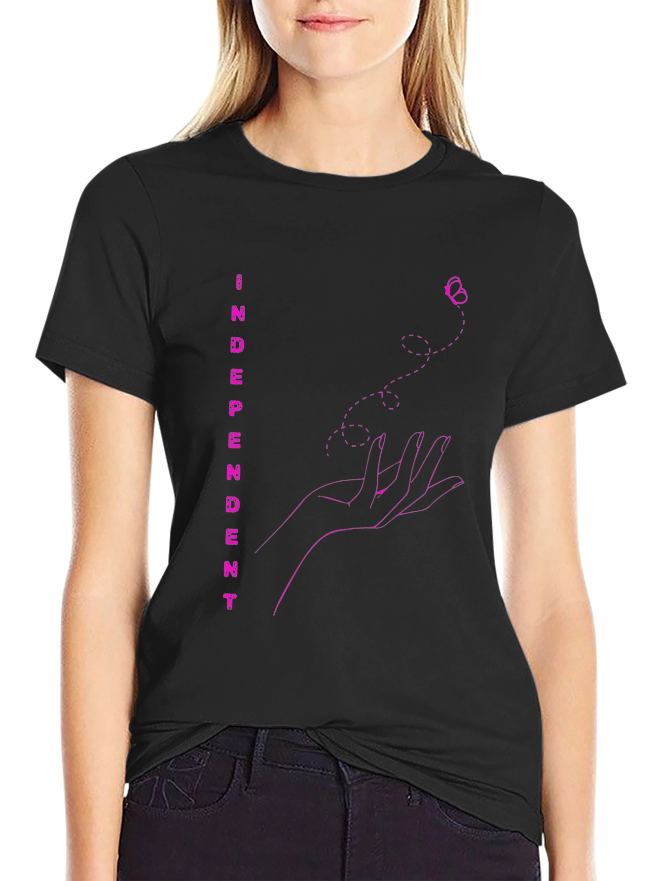 Butterfly Freedom Black T-Shirt