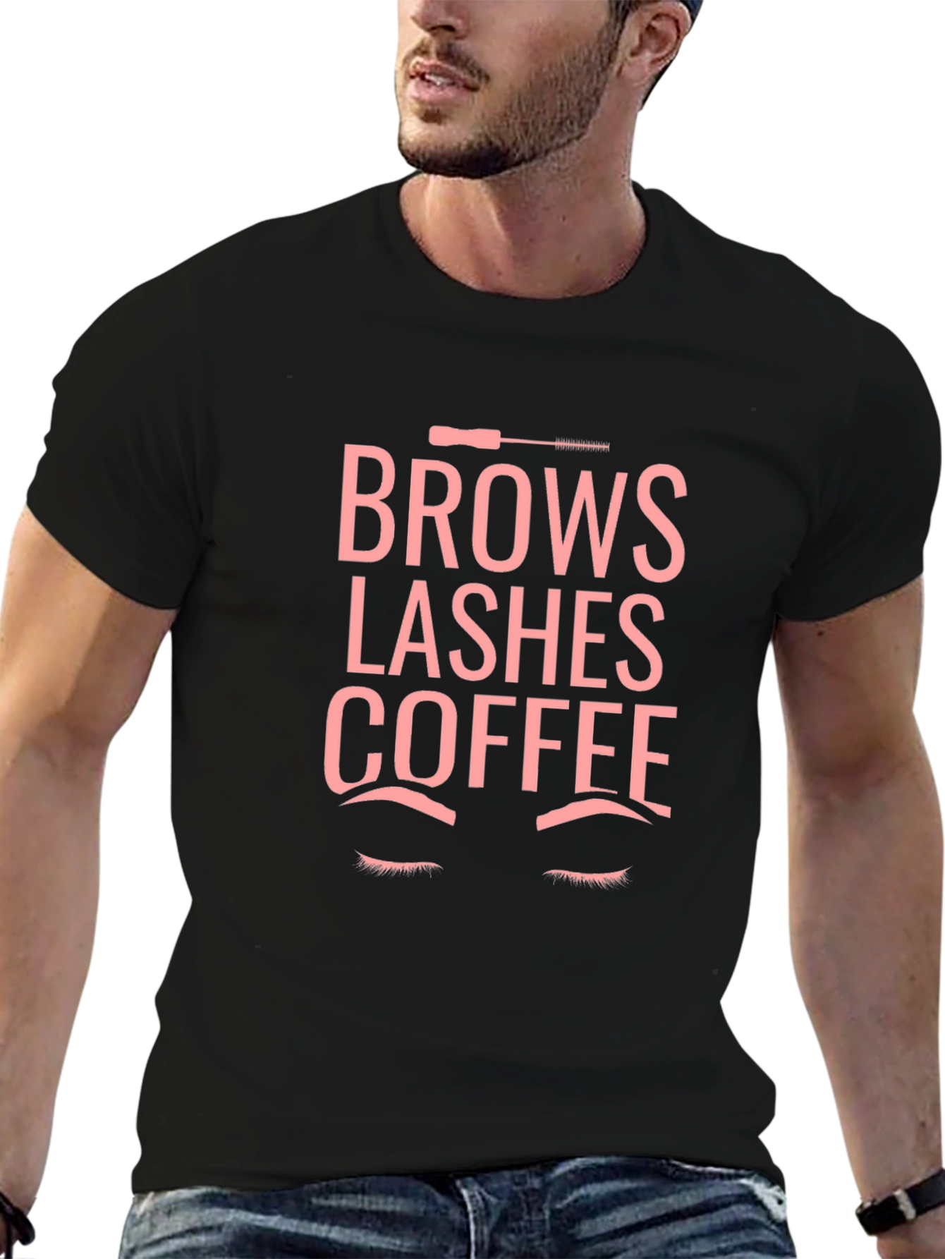 Brows Lashes Coffee Graphic Tee