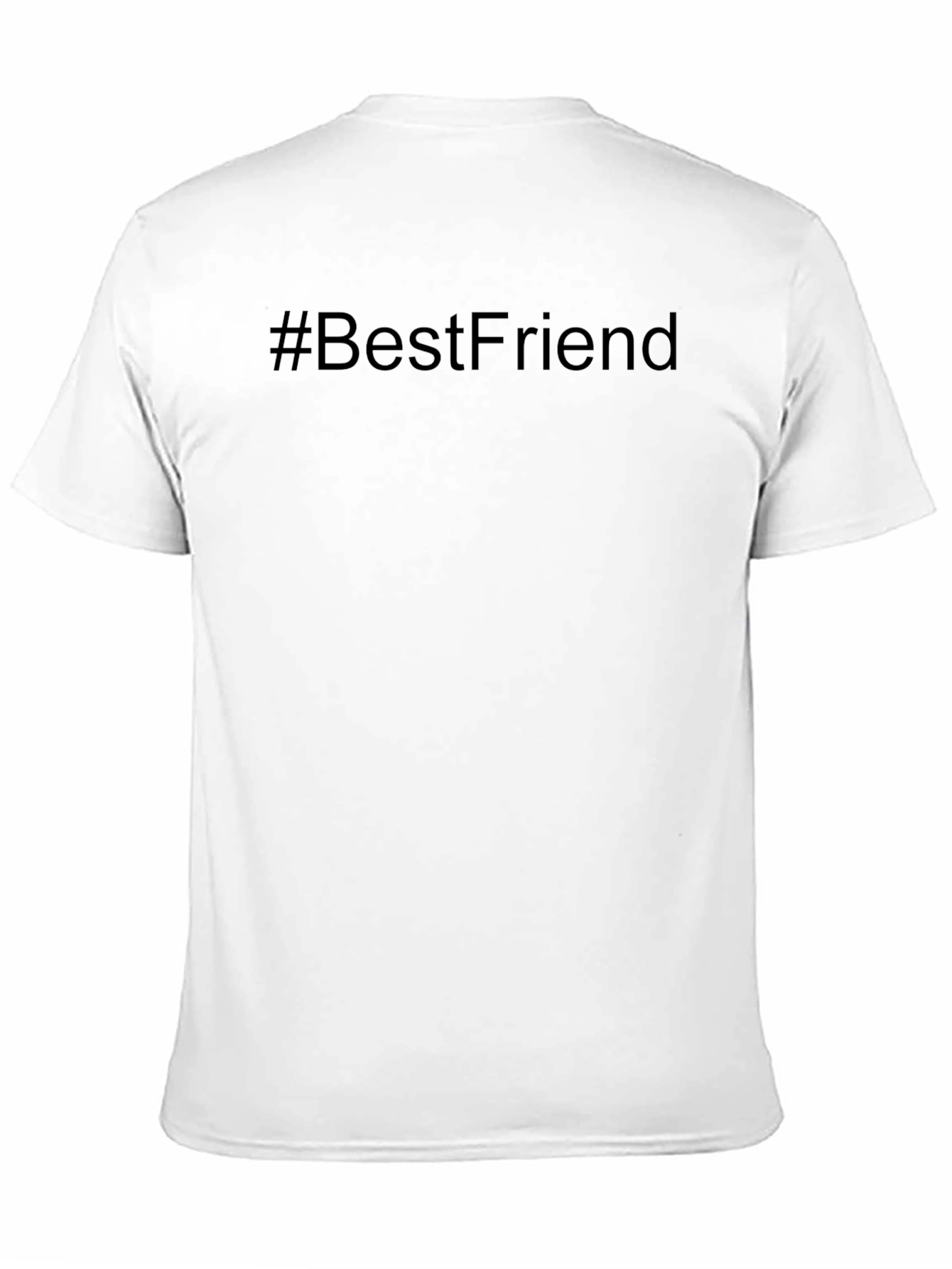 #BestFriend Black Crew Neck T-Shirt