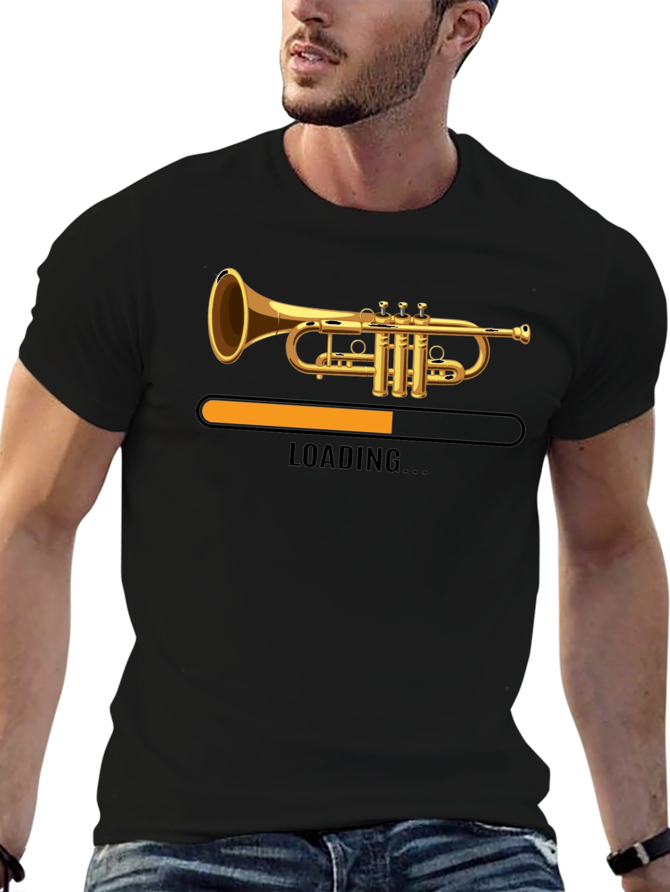 Trumpet Loading Black T-Shirt