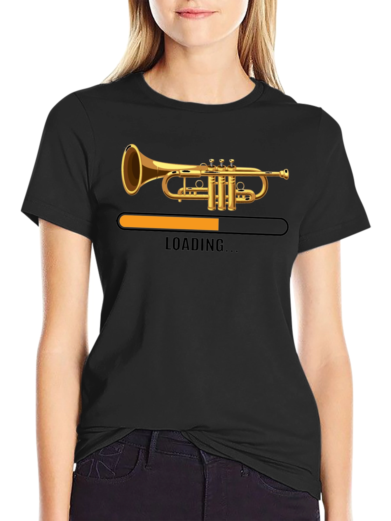 Trumpet Loading Black T-Shirt
