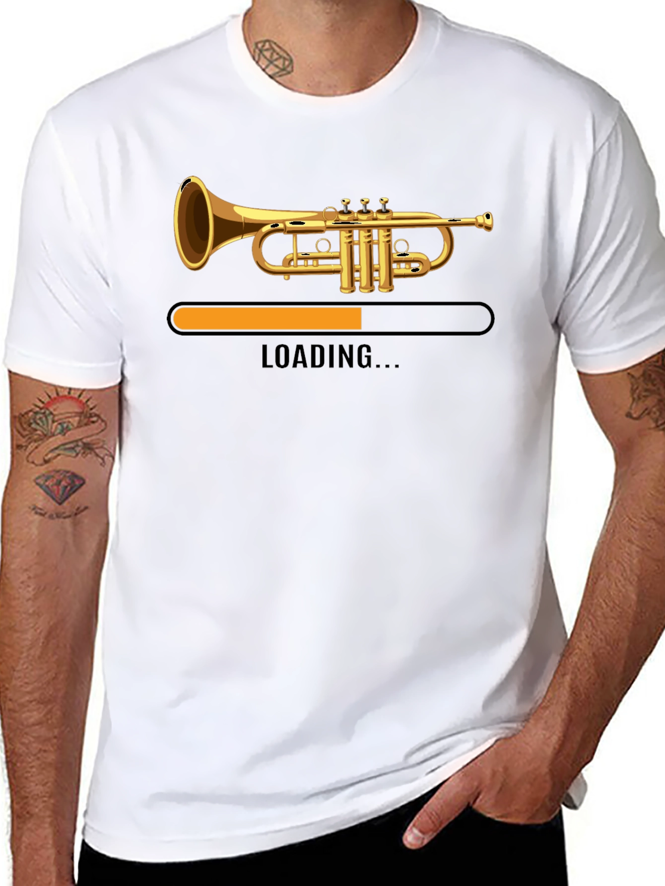 Trumpet Loading Black T-Shirt