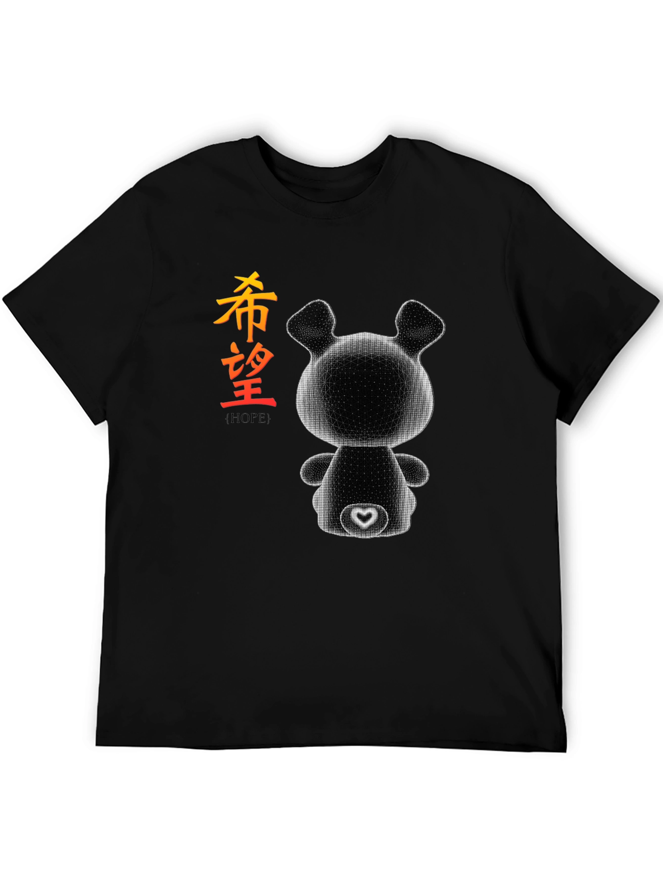 Abstract Bear Hope Graphic Tee - Modern Streetwear Style