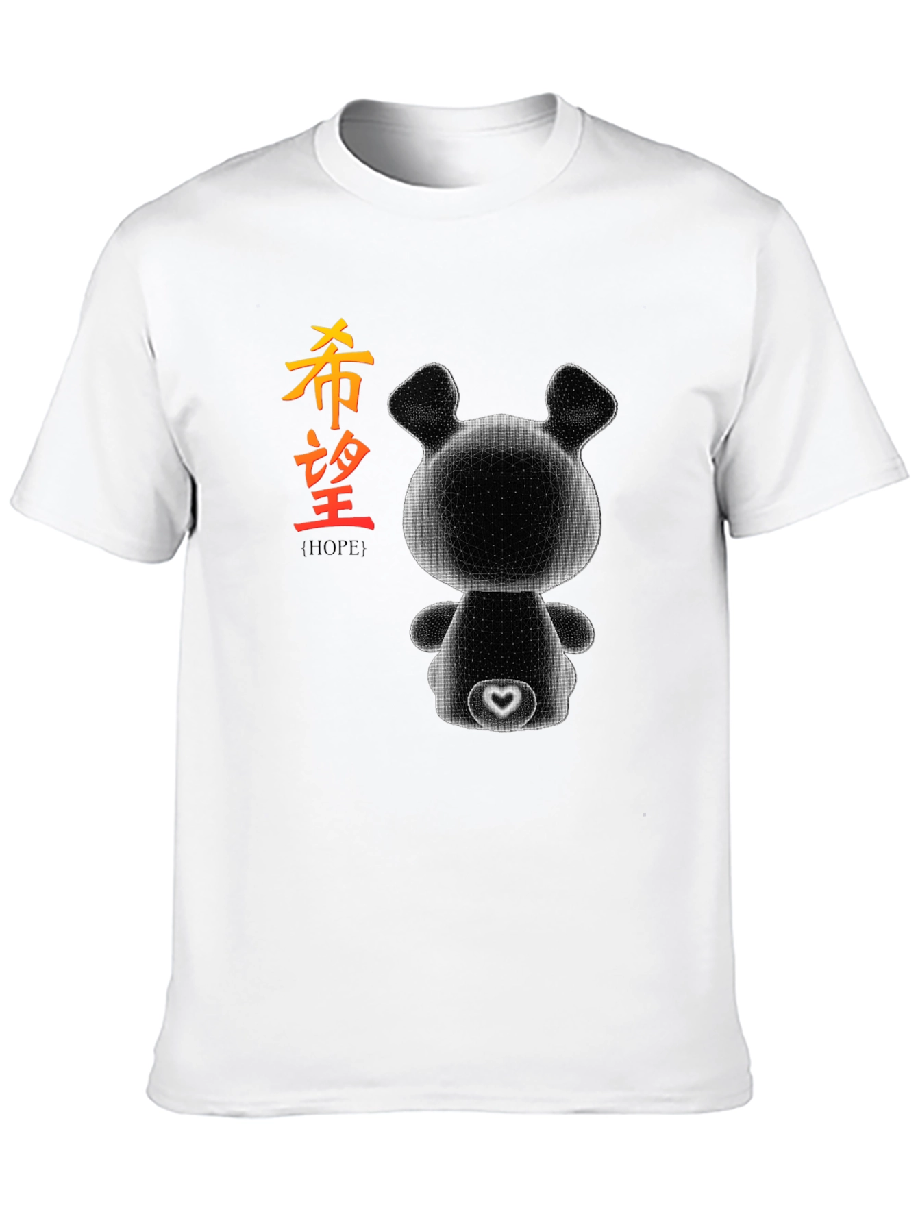 Abstract Bear Hope Graphic Tee - Modern Streetwear Style