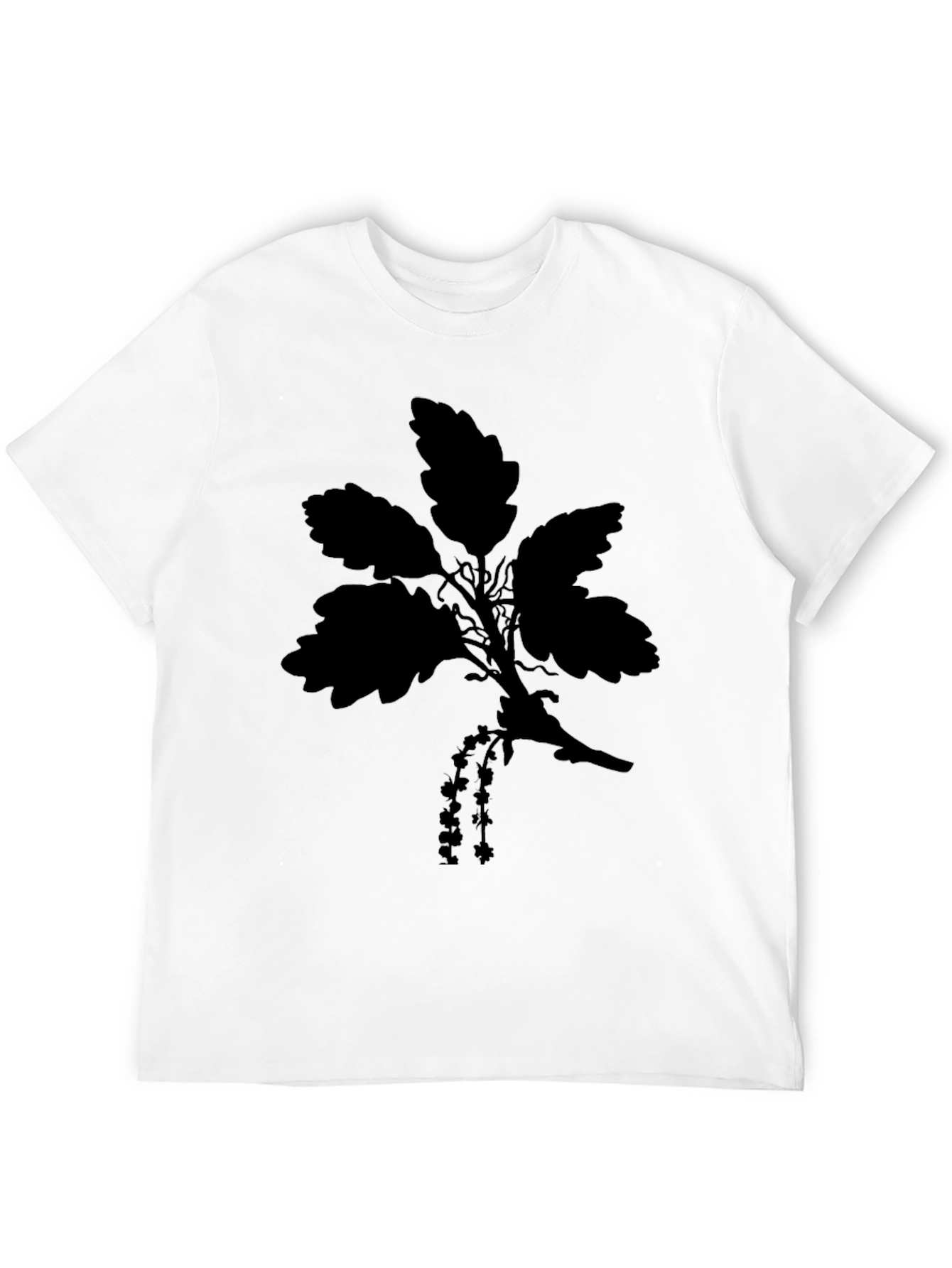 Black Floral Silhouette T-Shirt