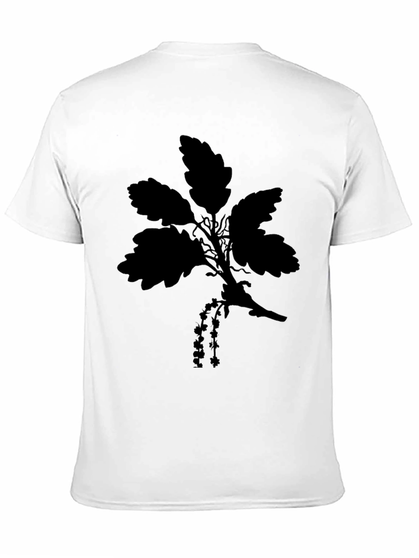 Black Floral Silhouette T-Shirt