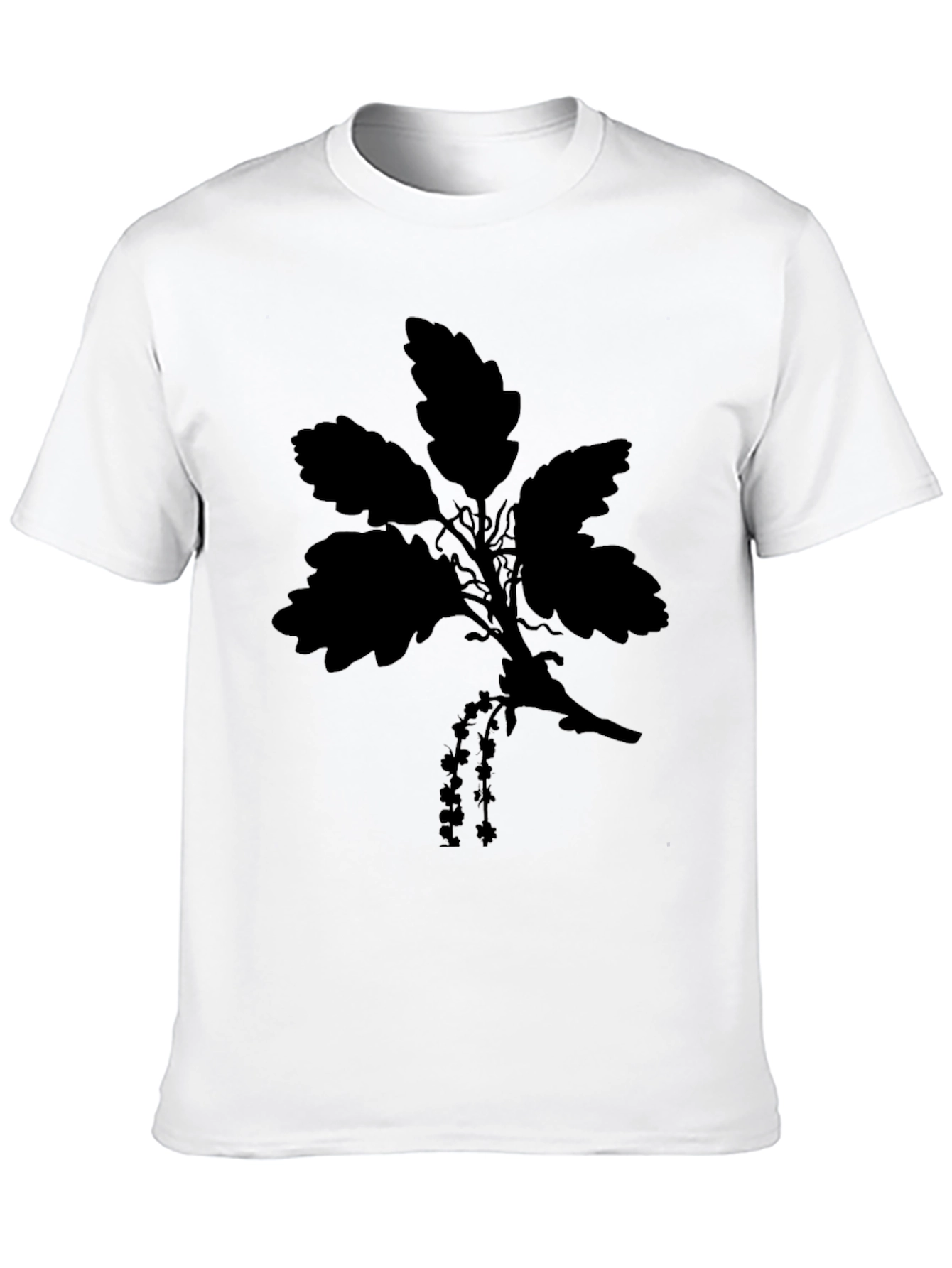 Black Floral Silhouette T-Shirt