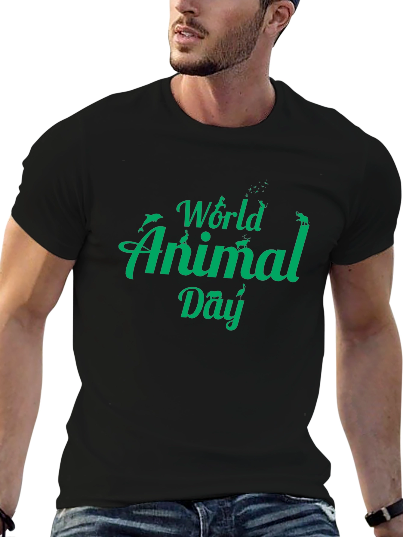 World Animal Day T-Shirt - Black