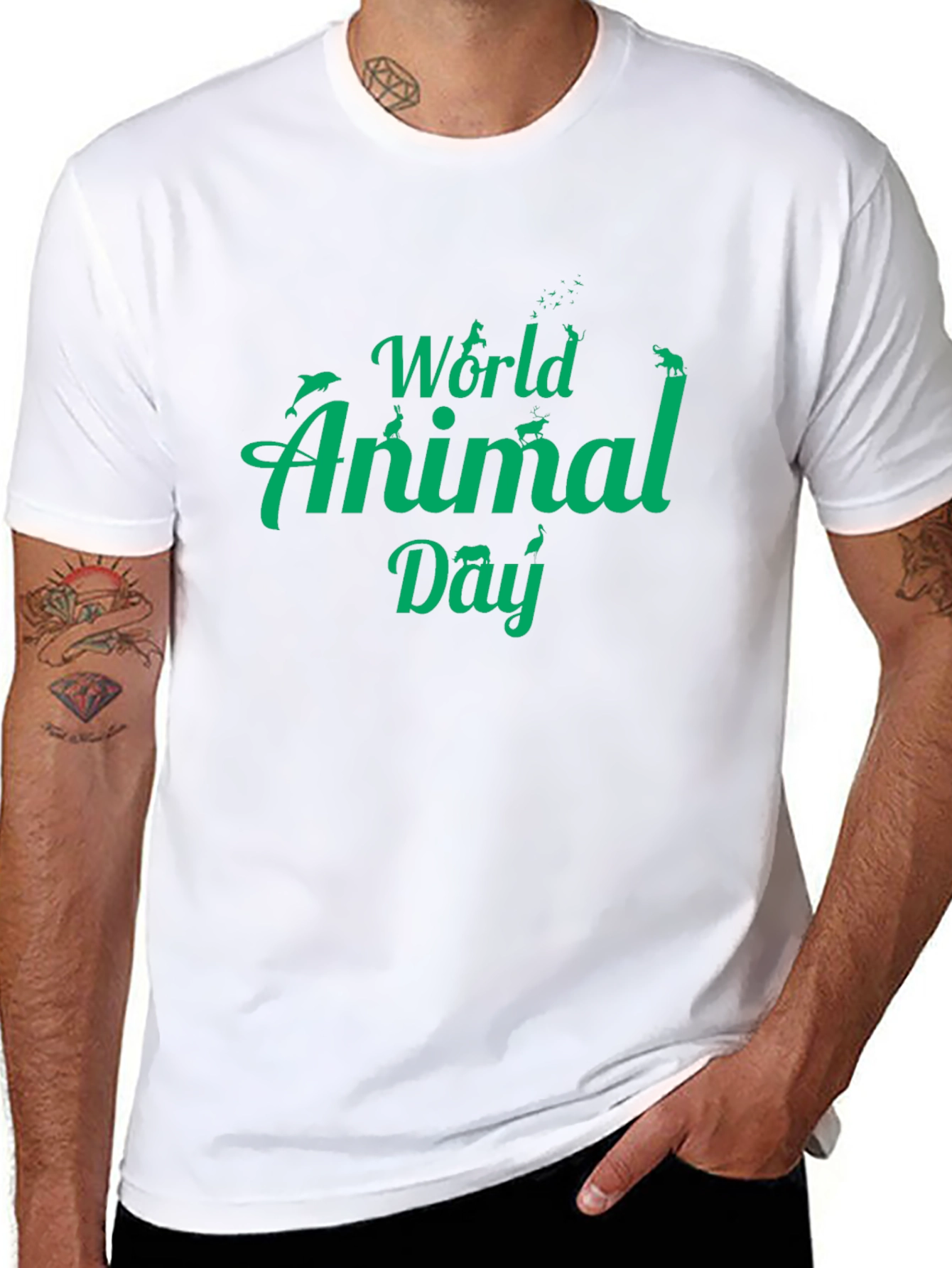 World Animal Day T-Shirt - Black