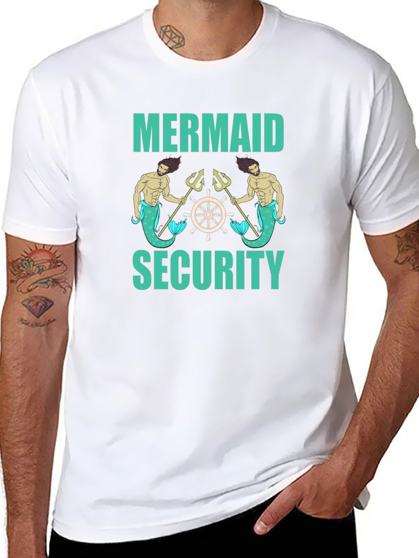 Mermaid Security Graphic Tee