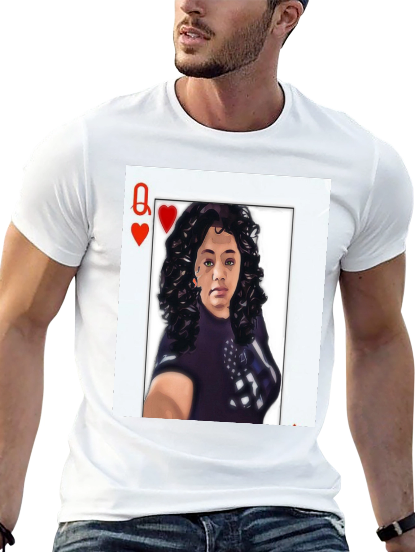 Queen of Hearts Graphic Tee - Black