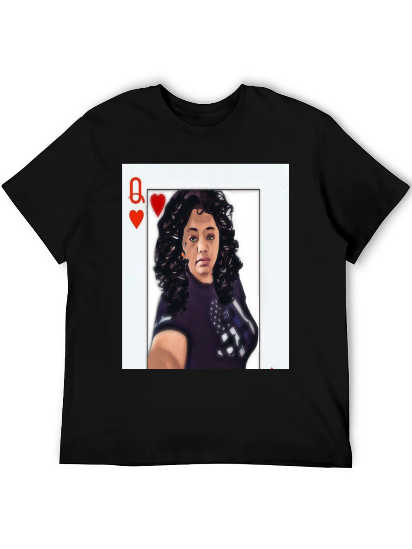 Queen of Hearts Graphic Tee - Black