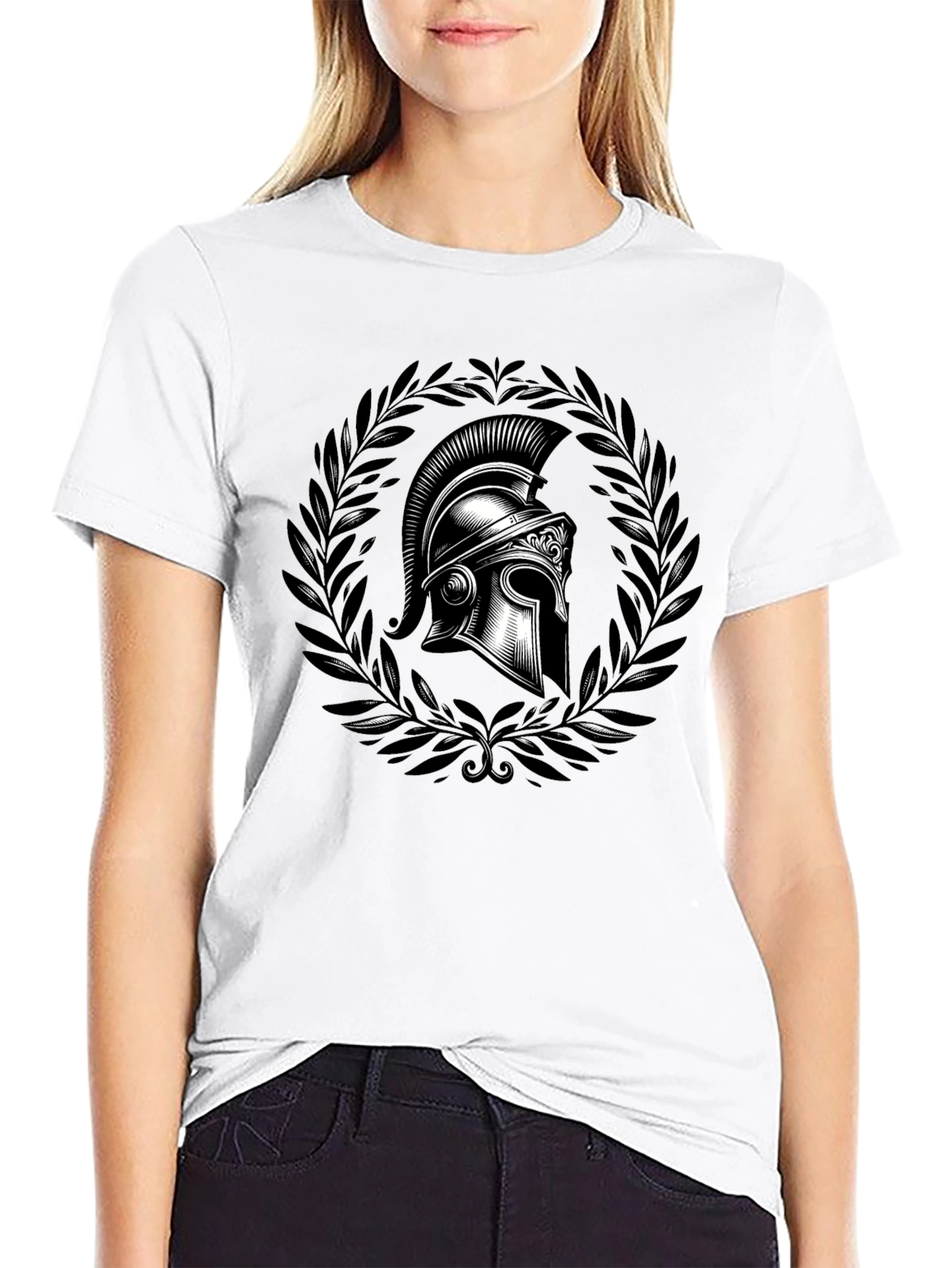 Spartan Helmet Graphic Tee - Black