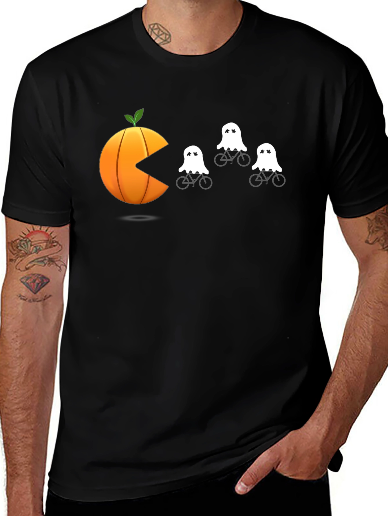 Halloween Ghost Bike T-Shirt