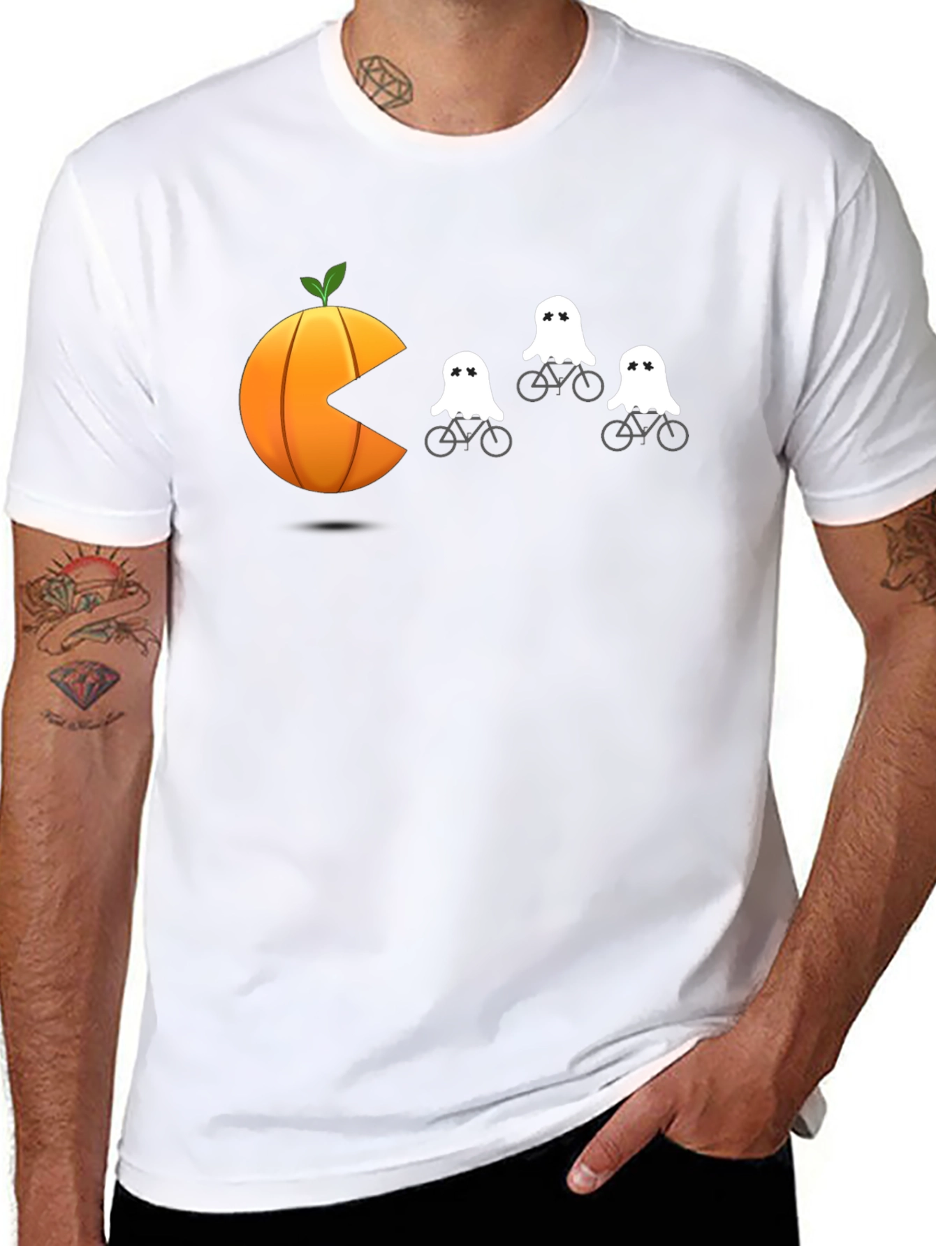 Halloween Ghost Bike T-Shirt