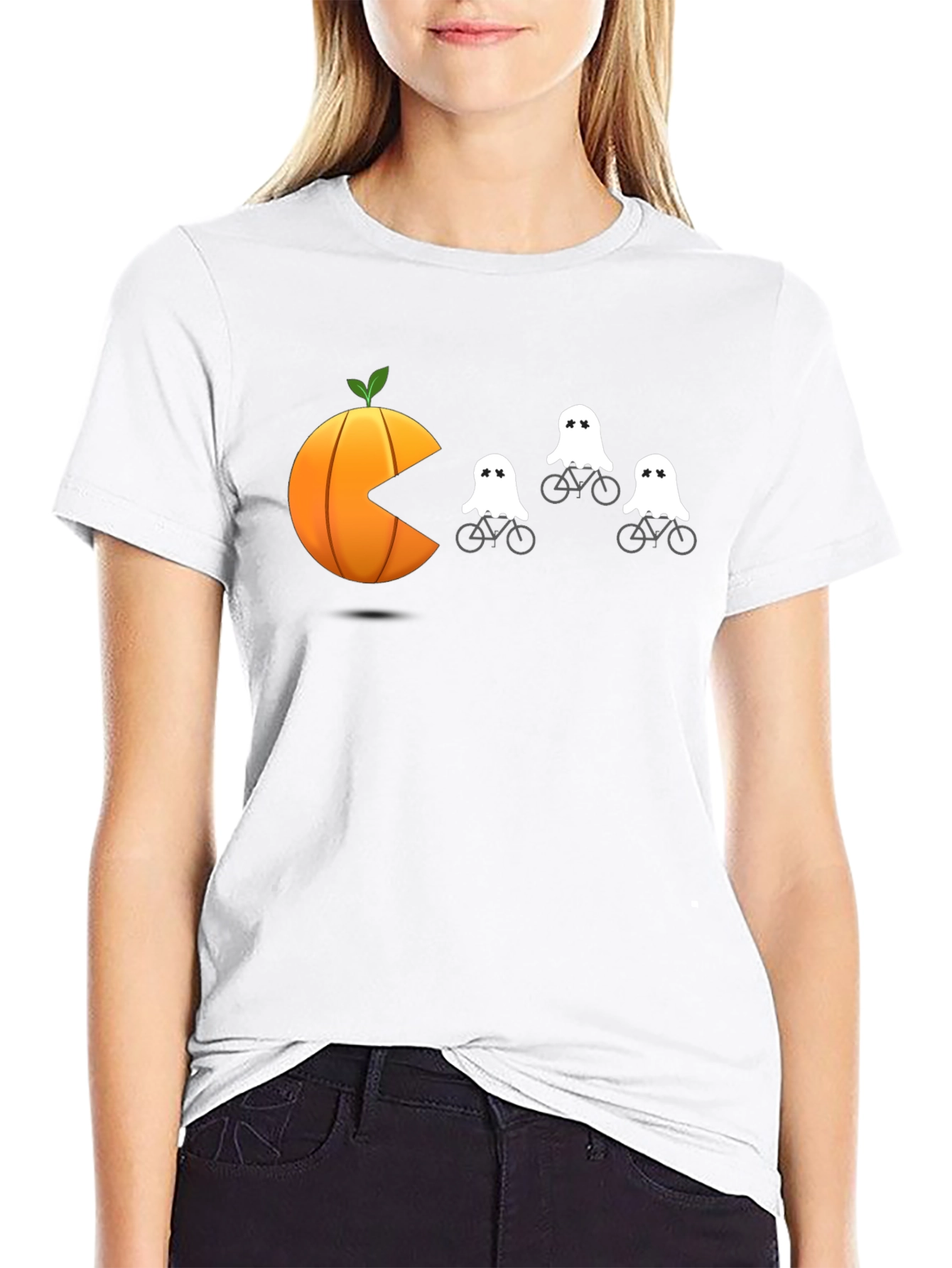 Halloween Ghost Bike T-Shirt