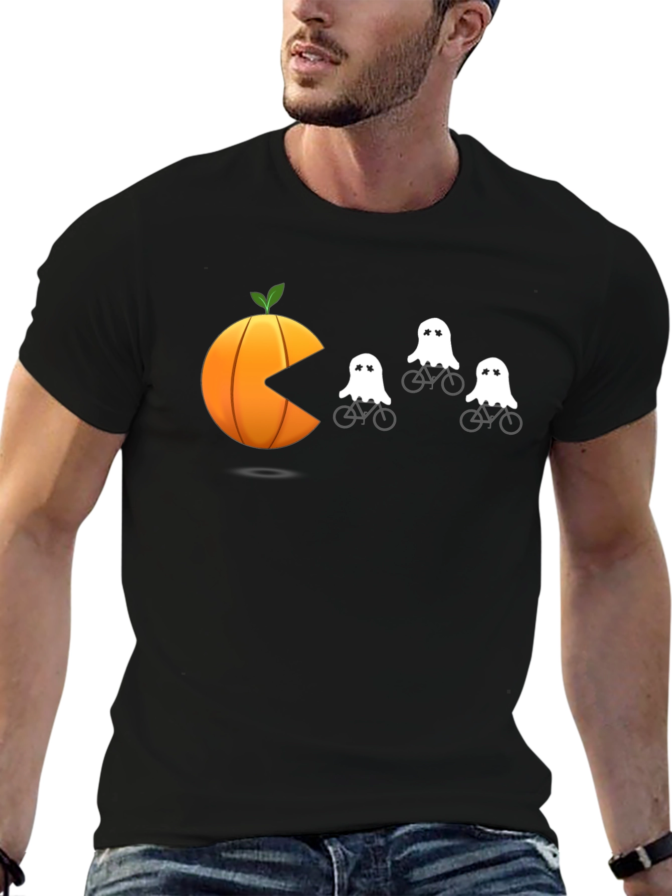 Halloween Ghost Bike T-Shirt