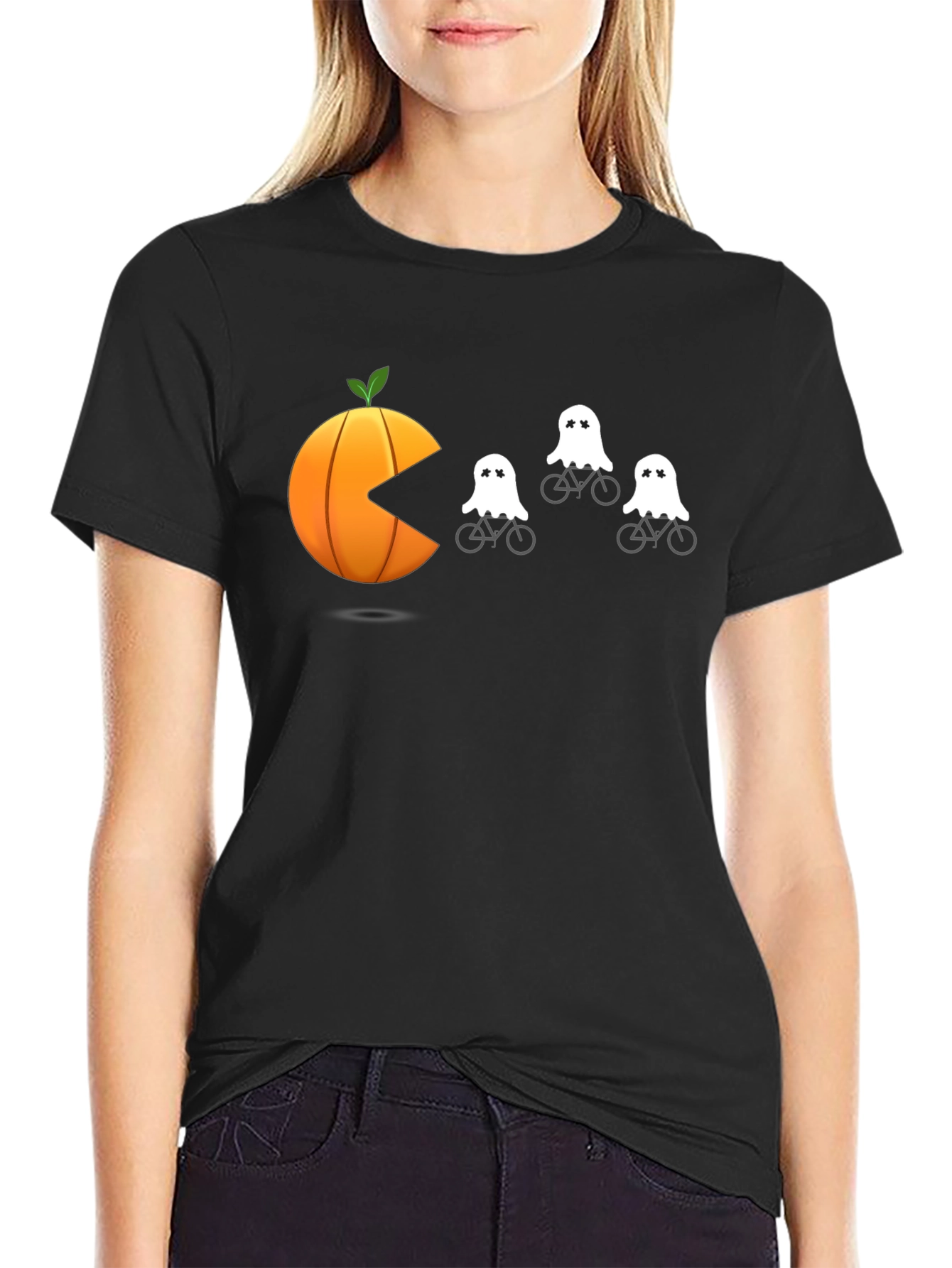 Halloween Ghost Bike T-Shirt