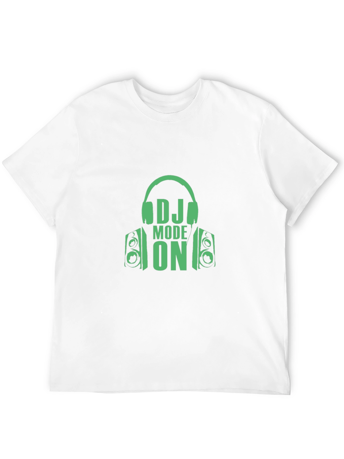 DJ Mode On Graphic Tee - Black Cotton T-Shirt